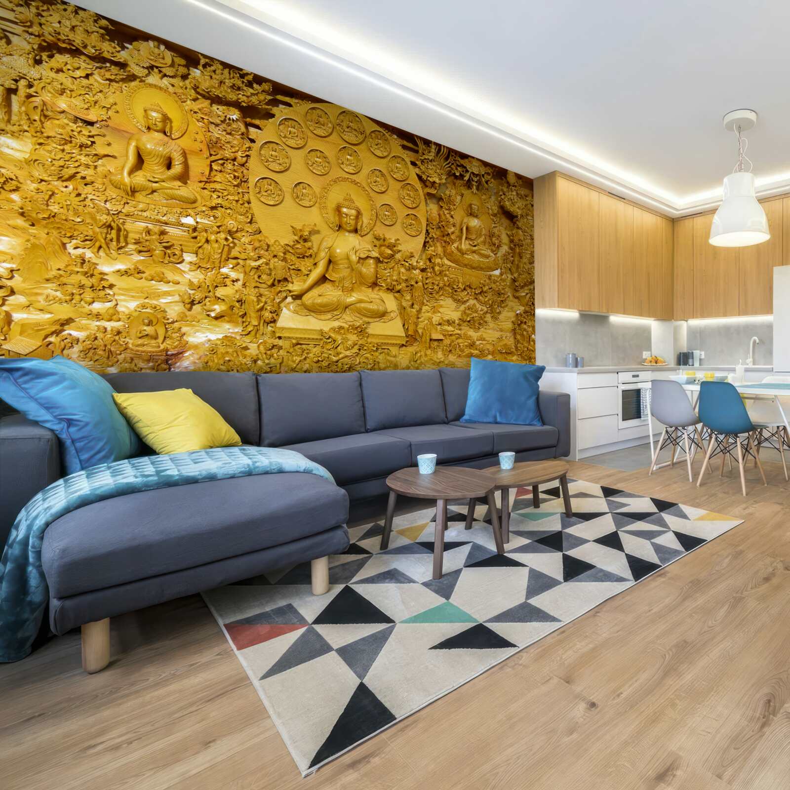 Fotobehang tibet bord met patronen