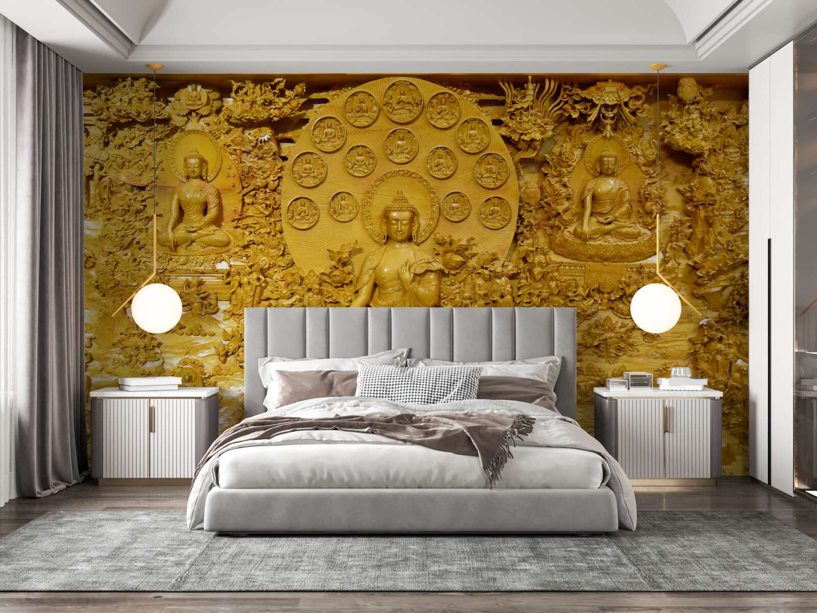 Fotobehang tibet bord met patronen