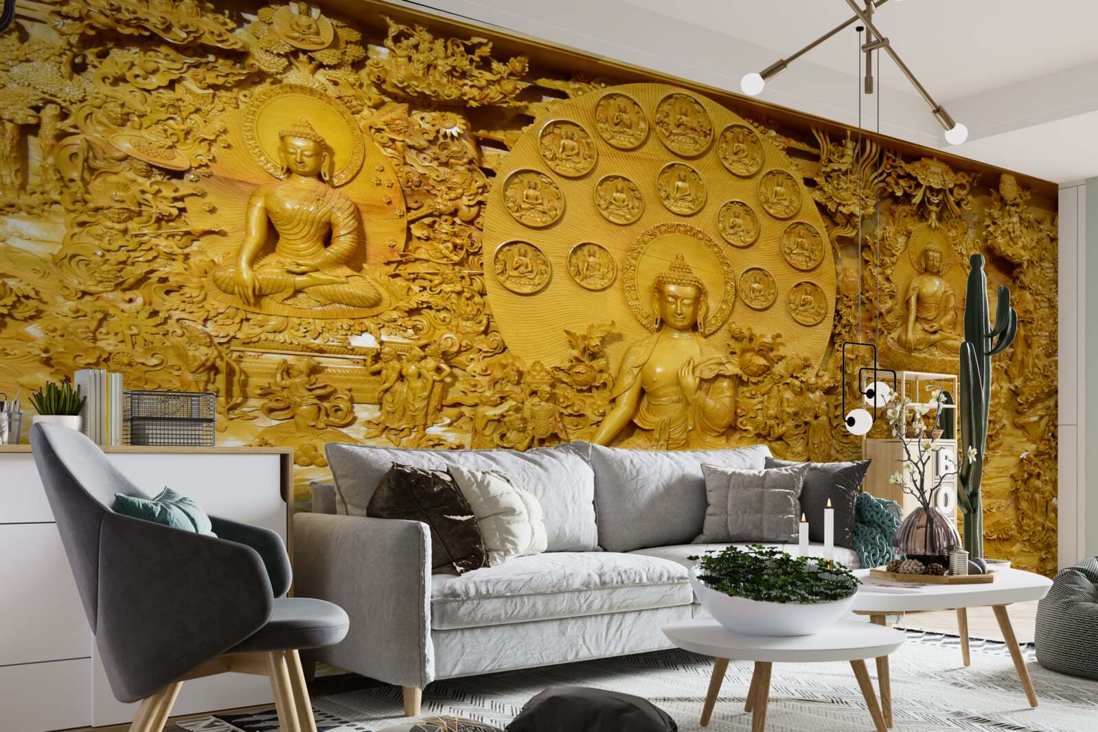 Fotobehang tibet bord met patronen