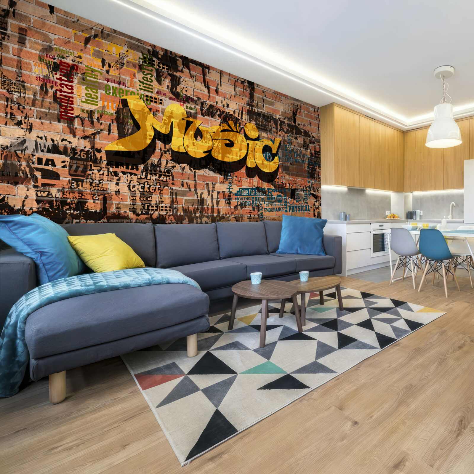 Fotobehang graffiti in geluid