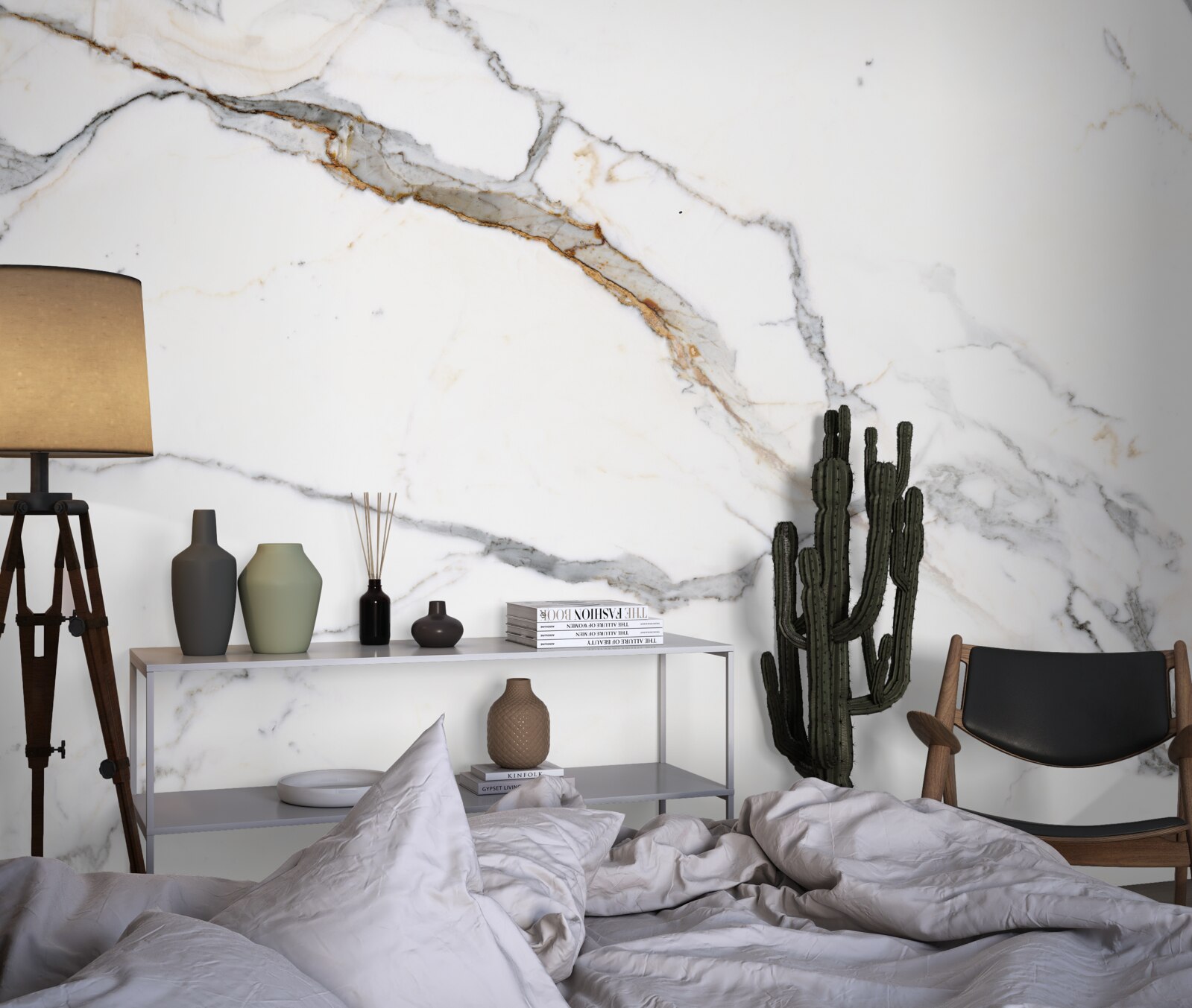 Fotobehang knikker met een wazig golfpatroon