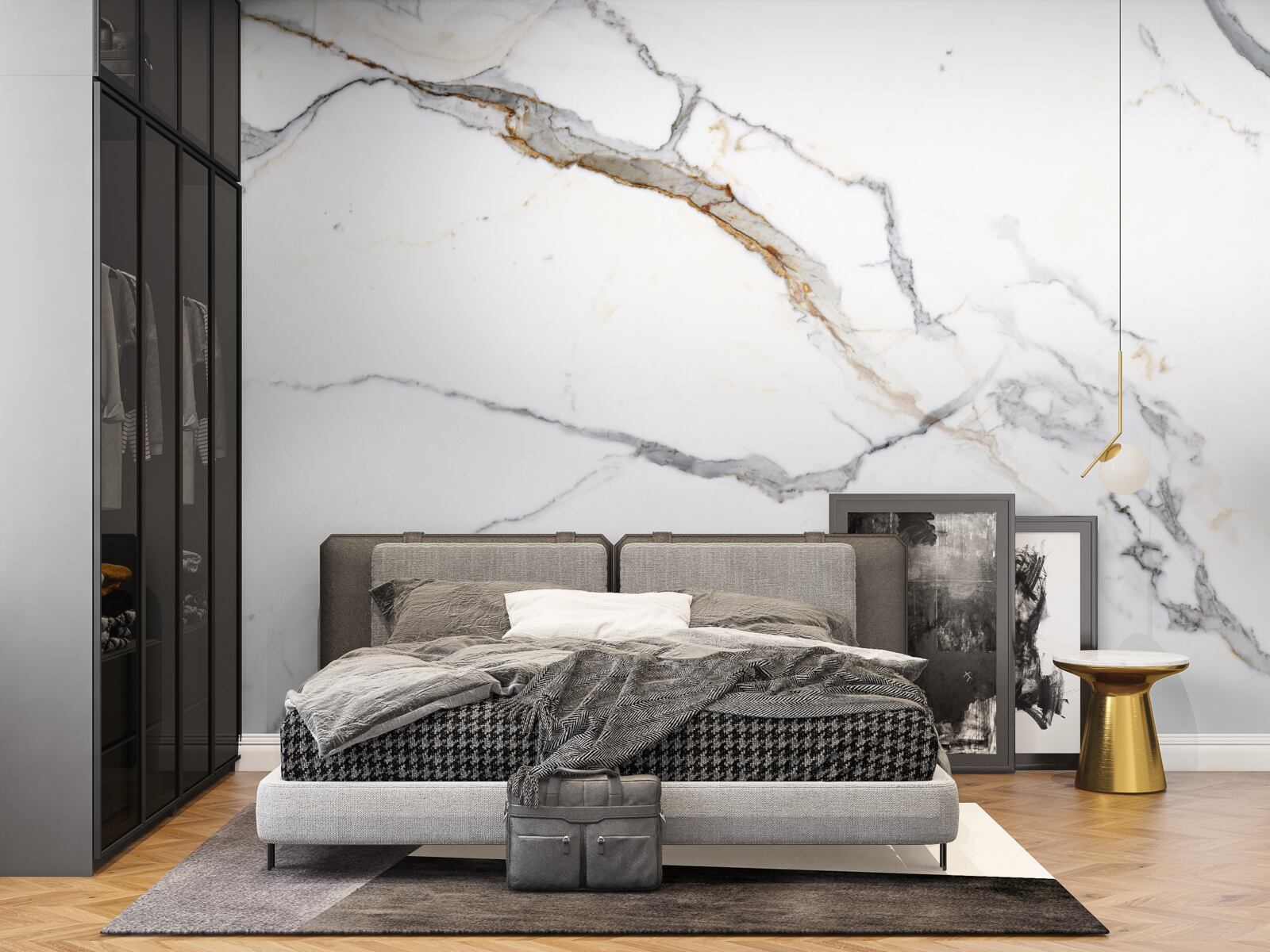 Fotobehang knikker met een wazig golfpatroon