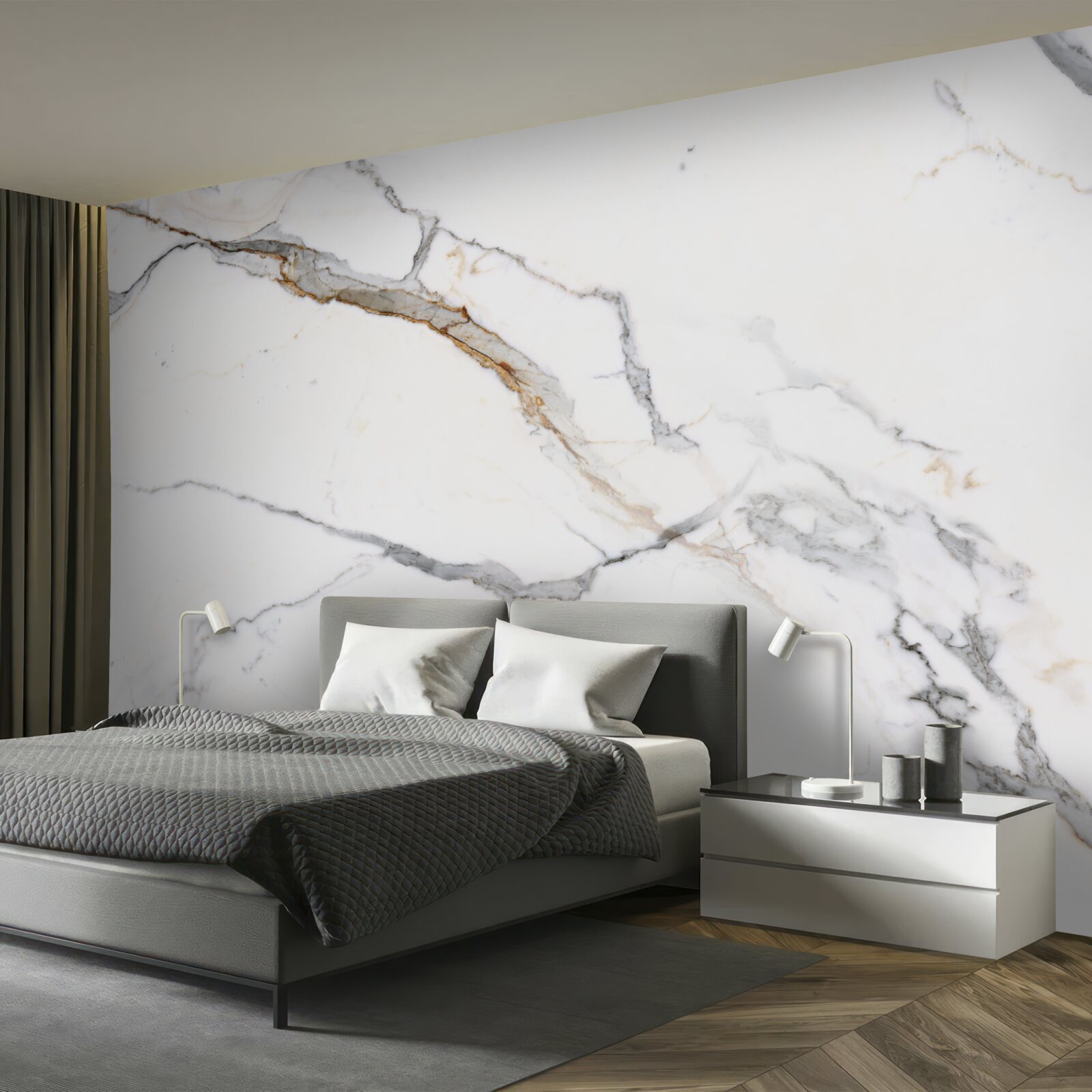 Fotobehang knikker met een wazig golfpatroon