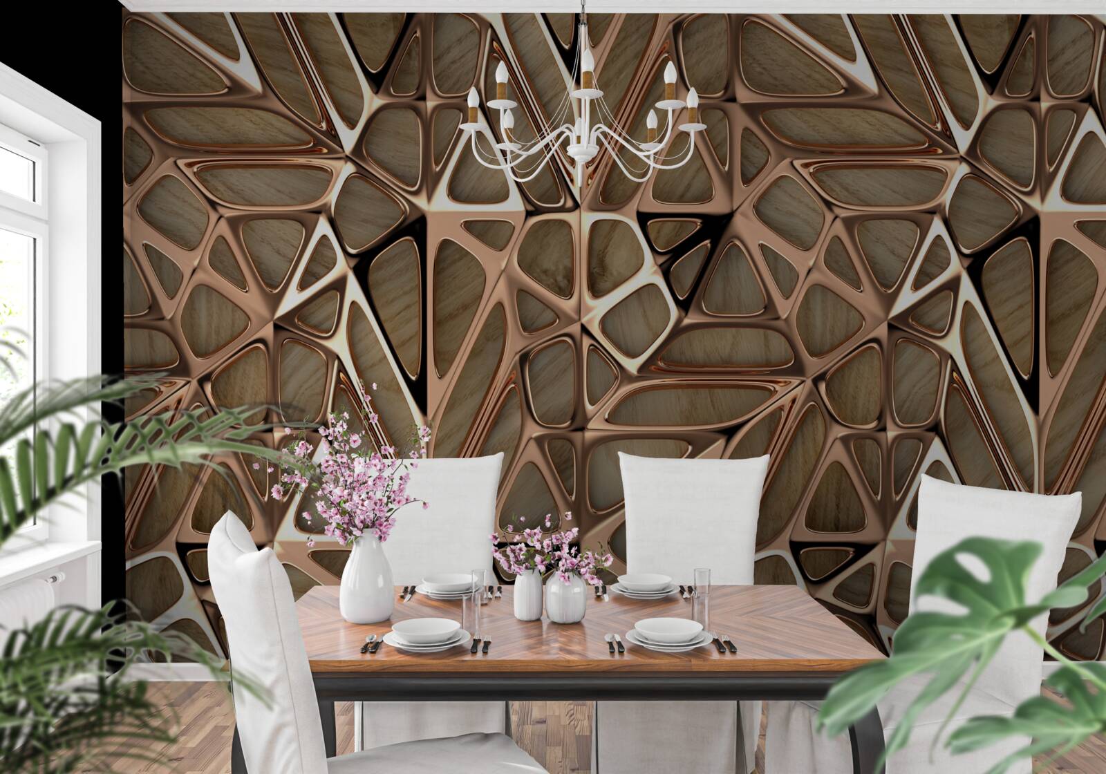 Fotobehang hout- en metaaltexturen