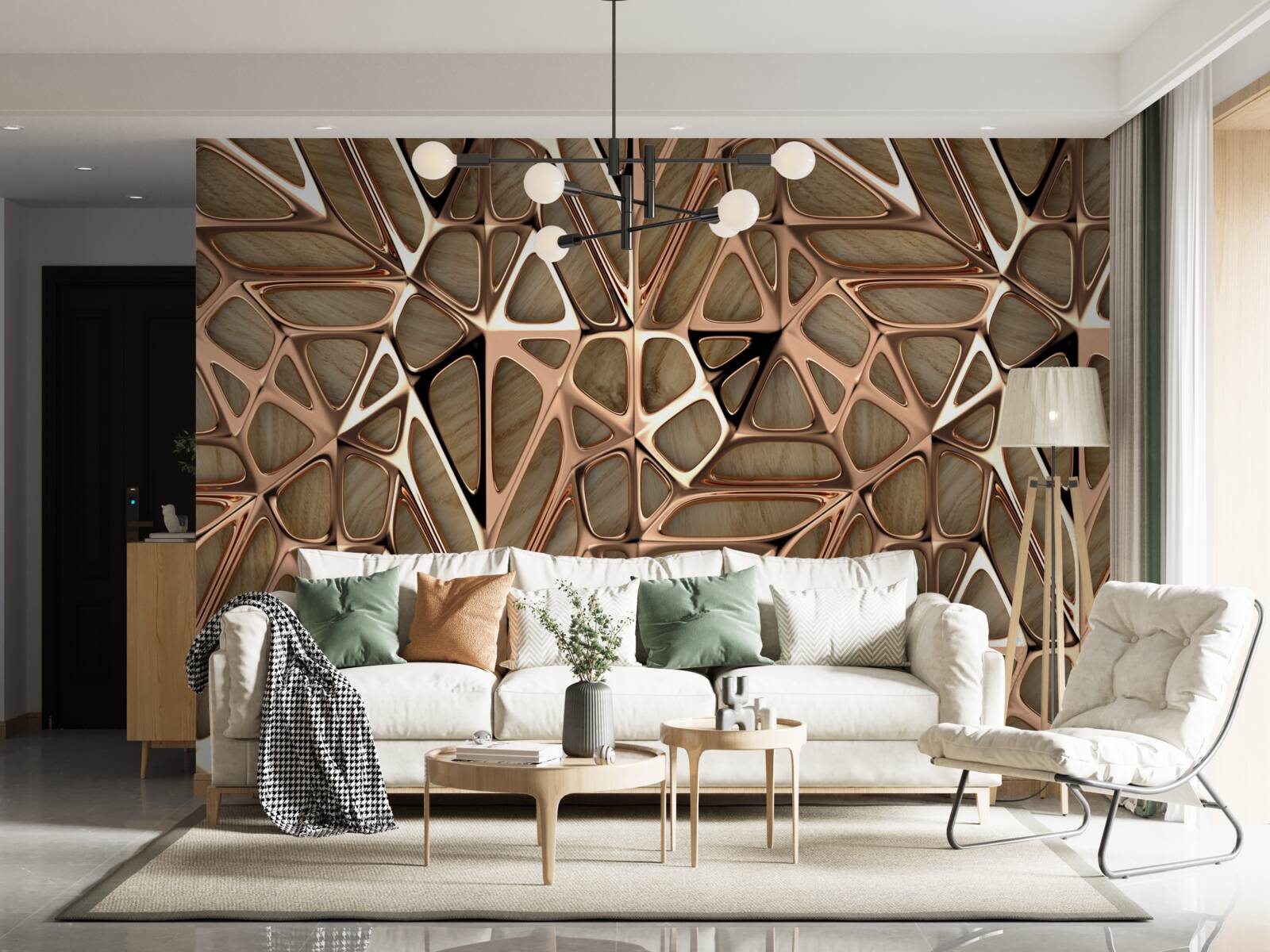 Fotobehang hout- en metaaltexturen