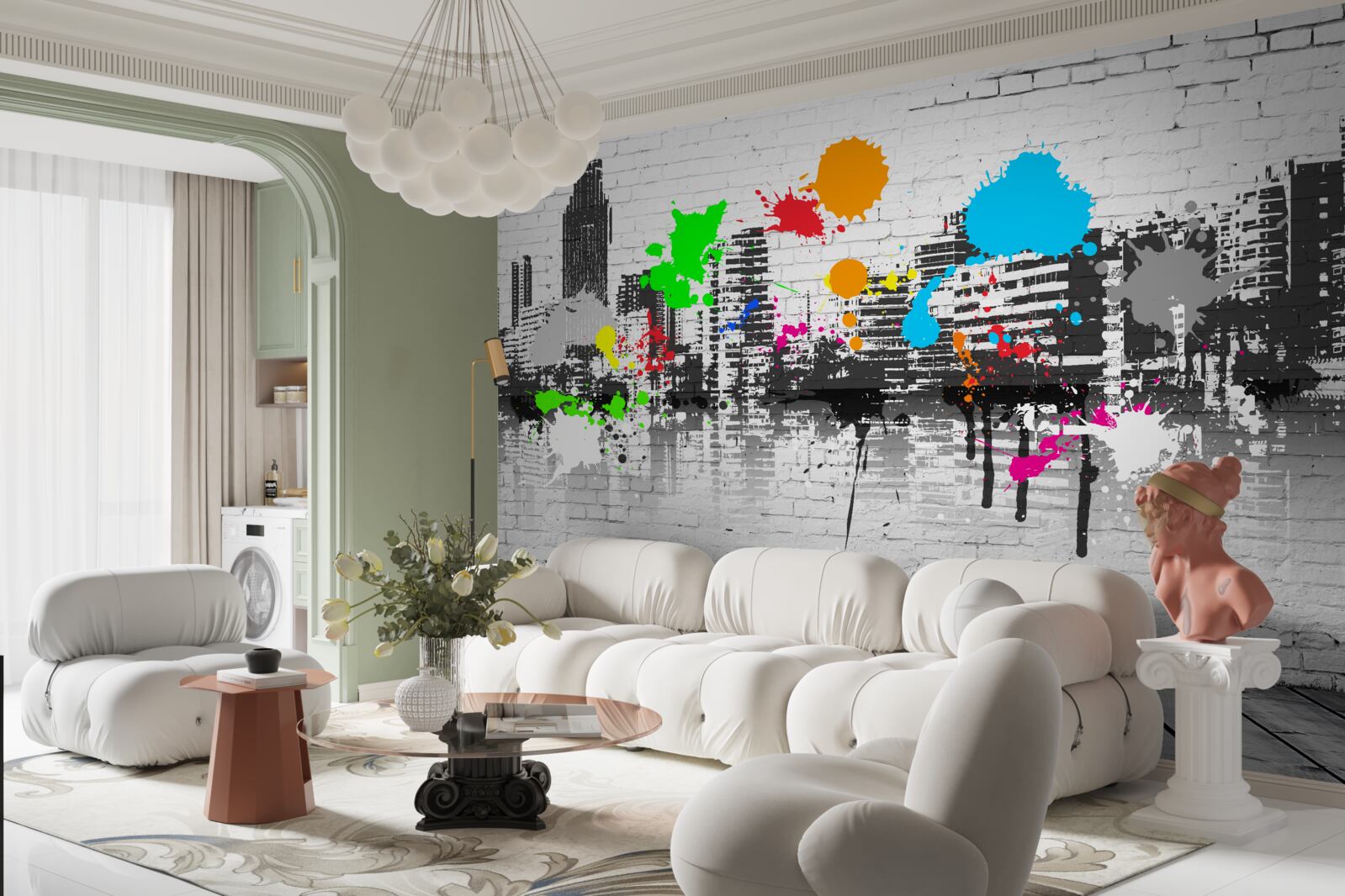 Fotobehang stedelijke muur graffiti