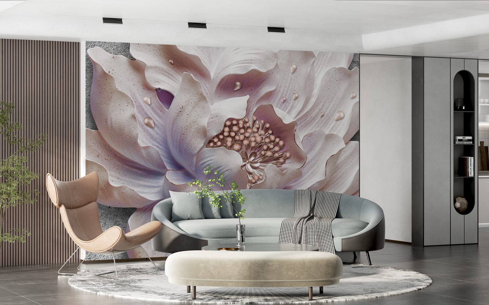 Fotobehang prachtige pioenroos knop