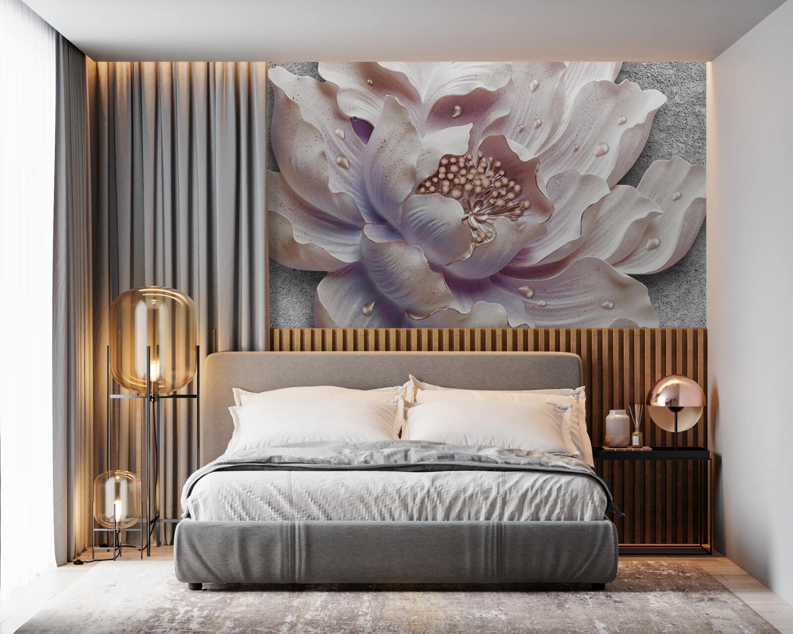 Fotobehang prachtige pioenroos knop