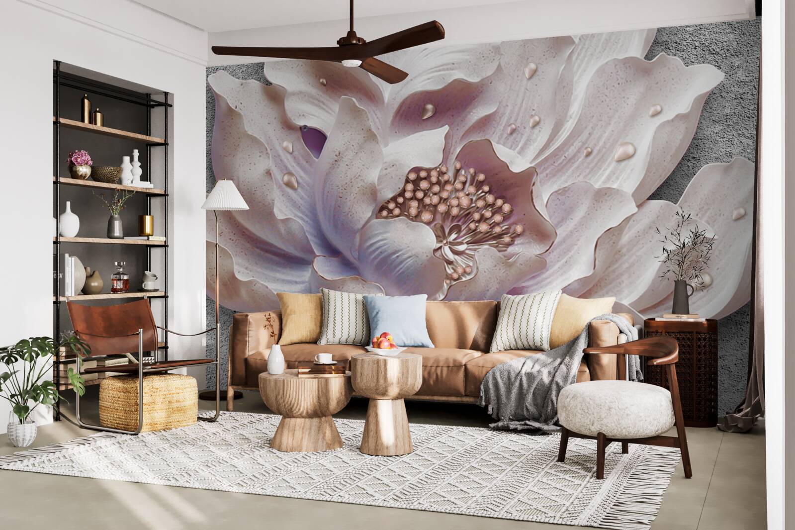 Fotobehang prachtige pioenroos knop