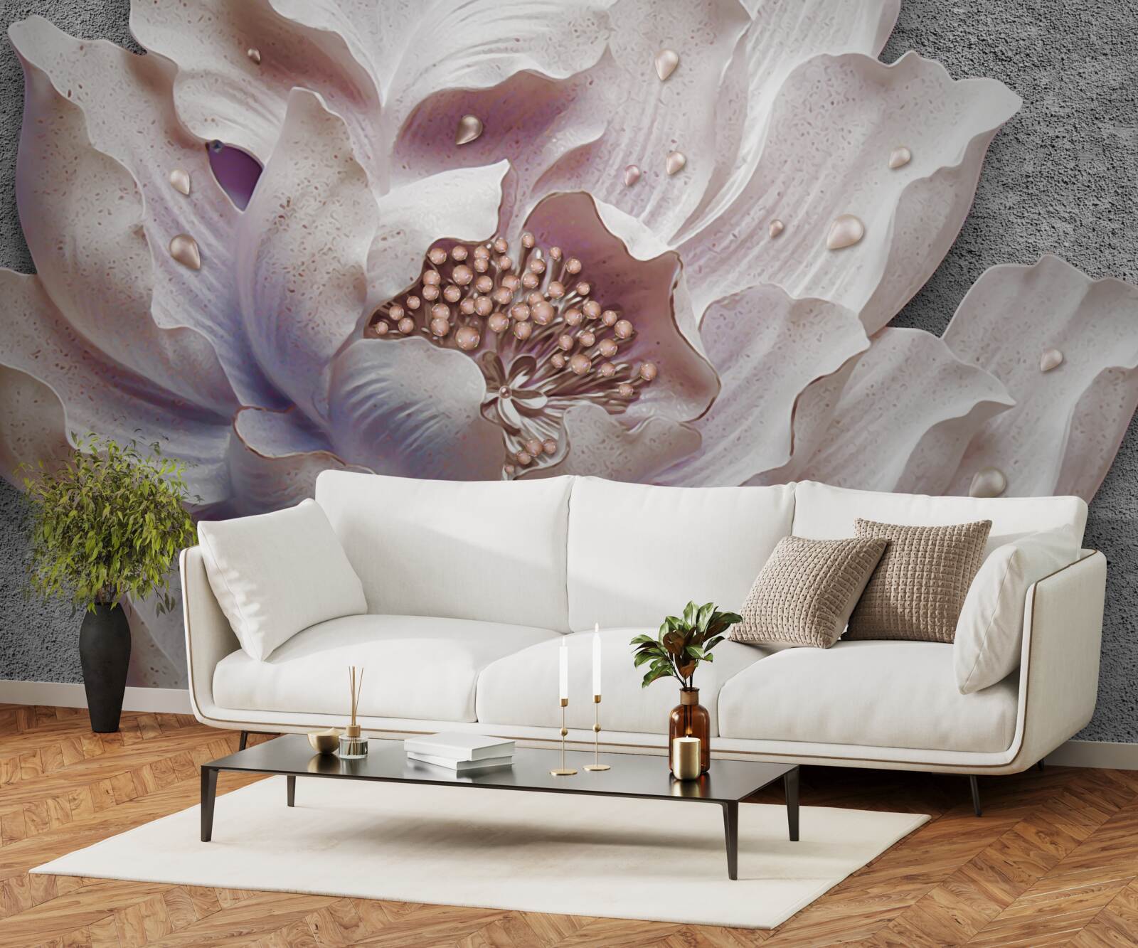 Fotobehang prachtige pioenroos knop