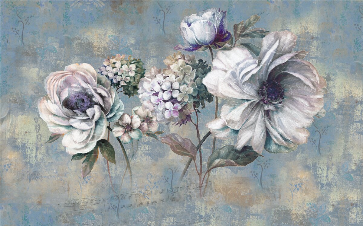 Fotobehang zomerbloemenboeket