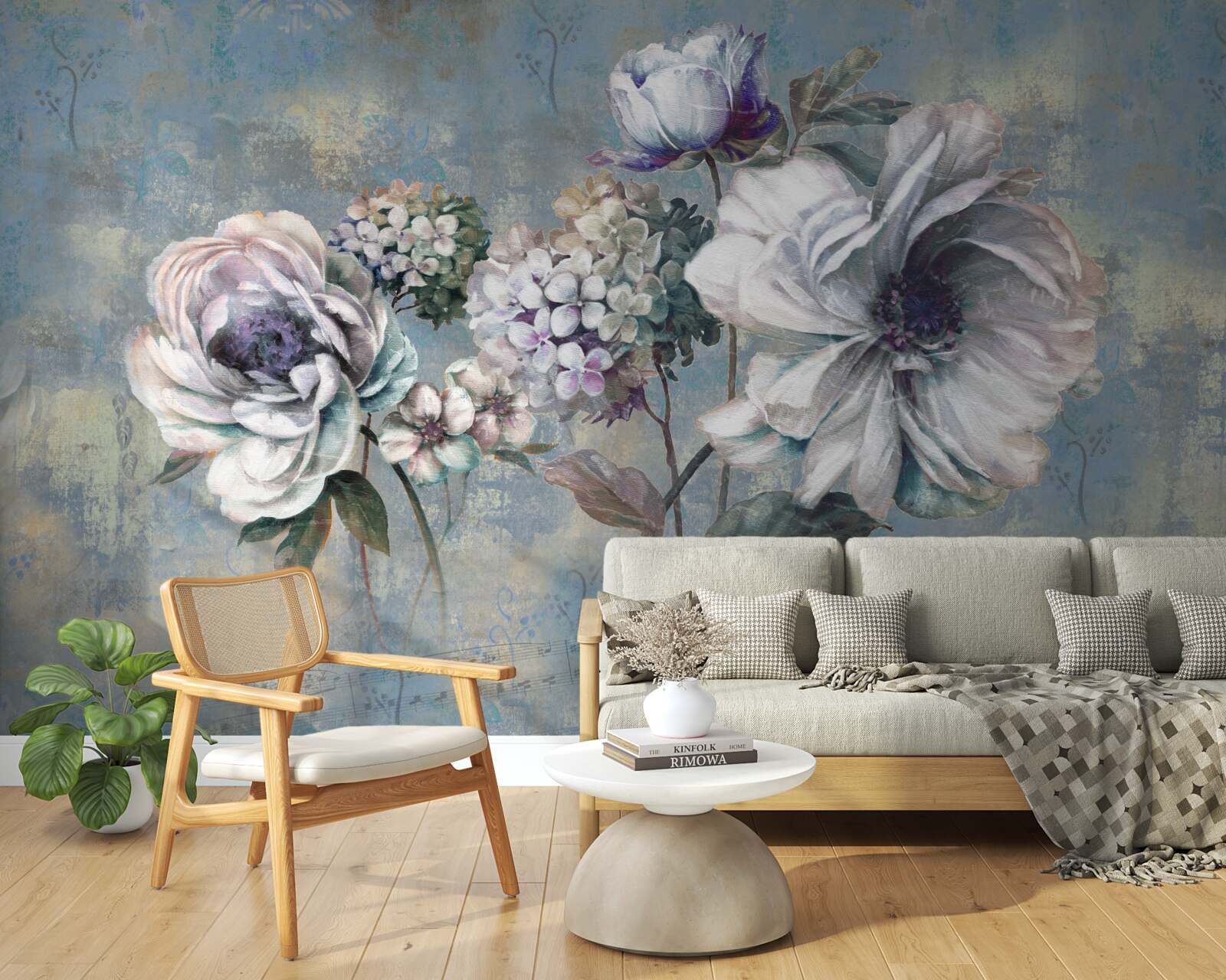 Fotobehang zomerbloemenboeket