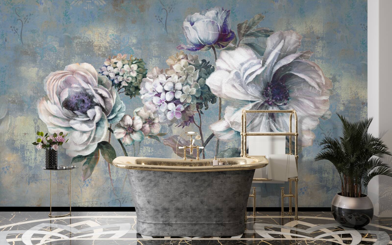 Fotobehang zomerbloemenboeket