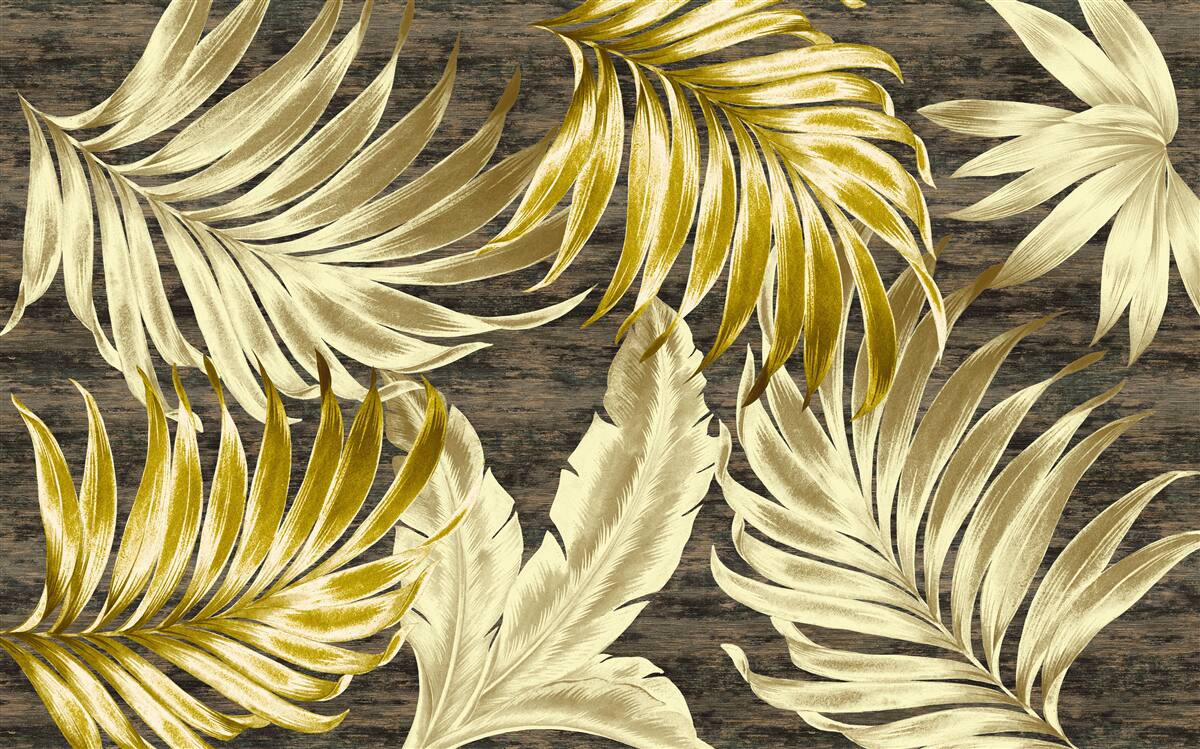 Fotobehang tropische boombladeren