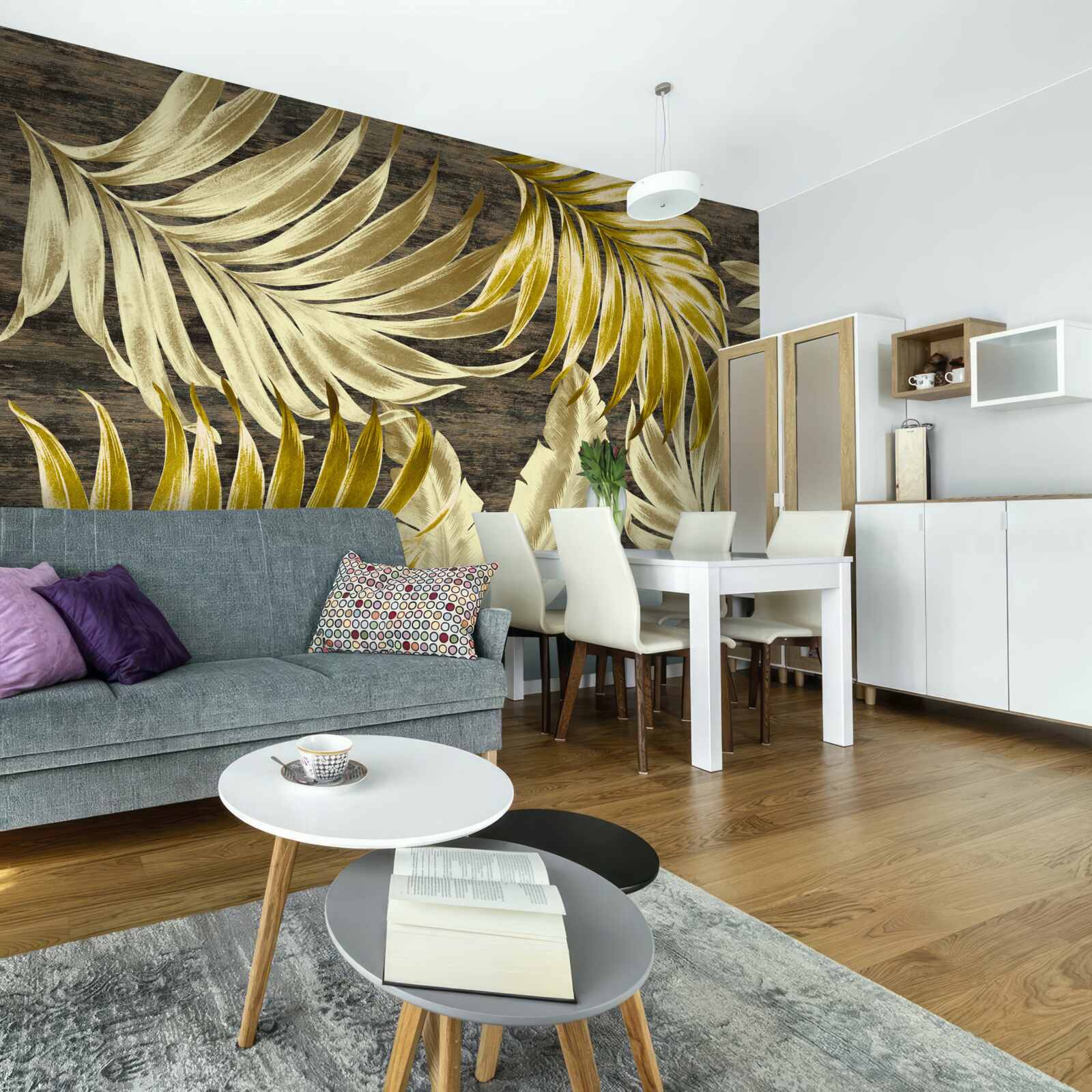 Fotobehang tropische boombladeren