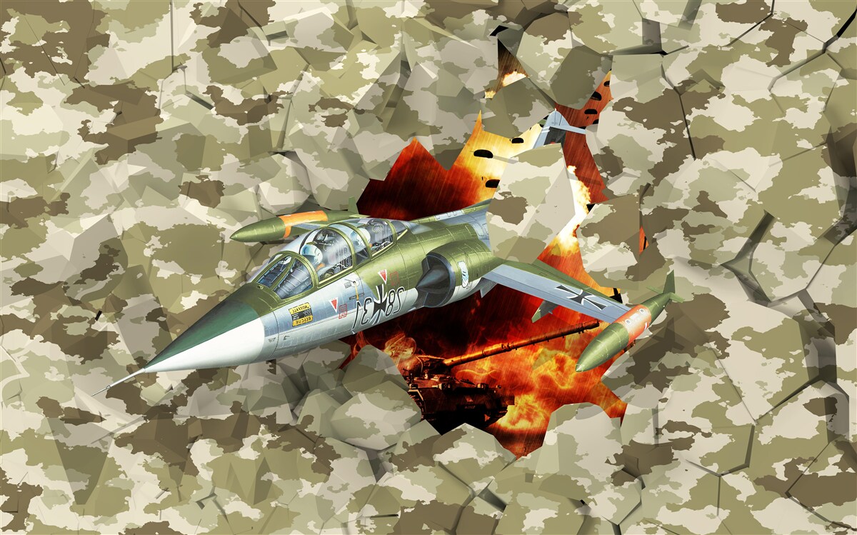 Fotobehang vliegtuig overwint obstakel