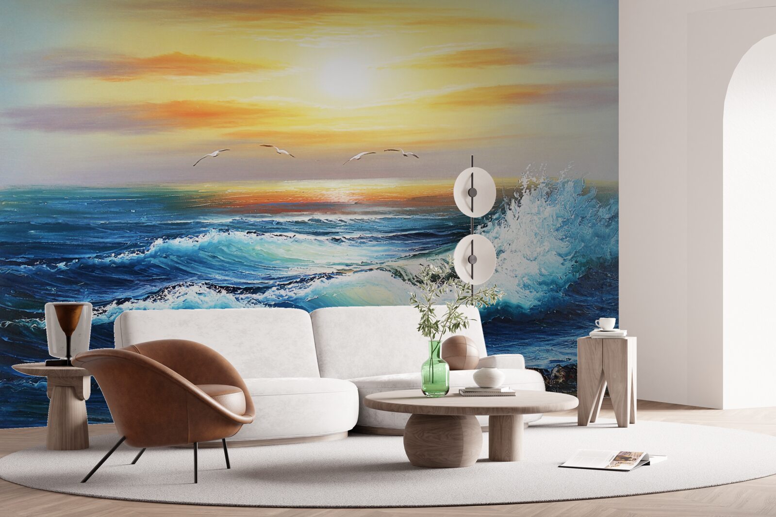 Fotobehang woedende oceaangolven