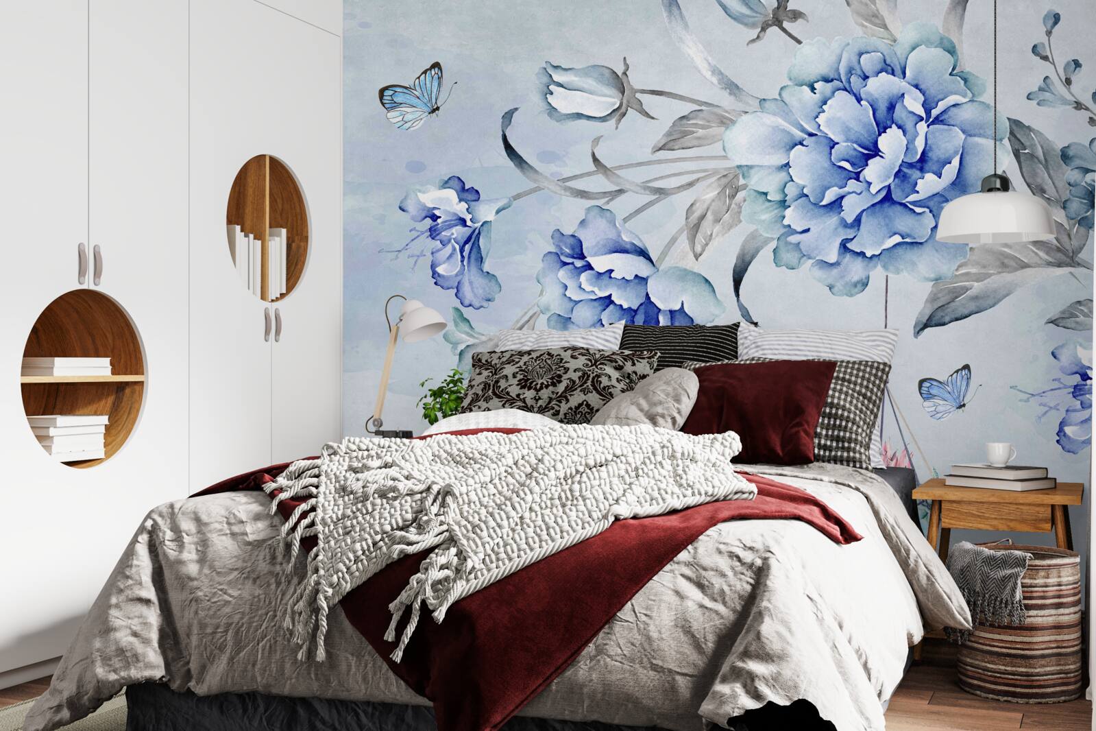 Fotobehang een takje blauwe mimosa