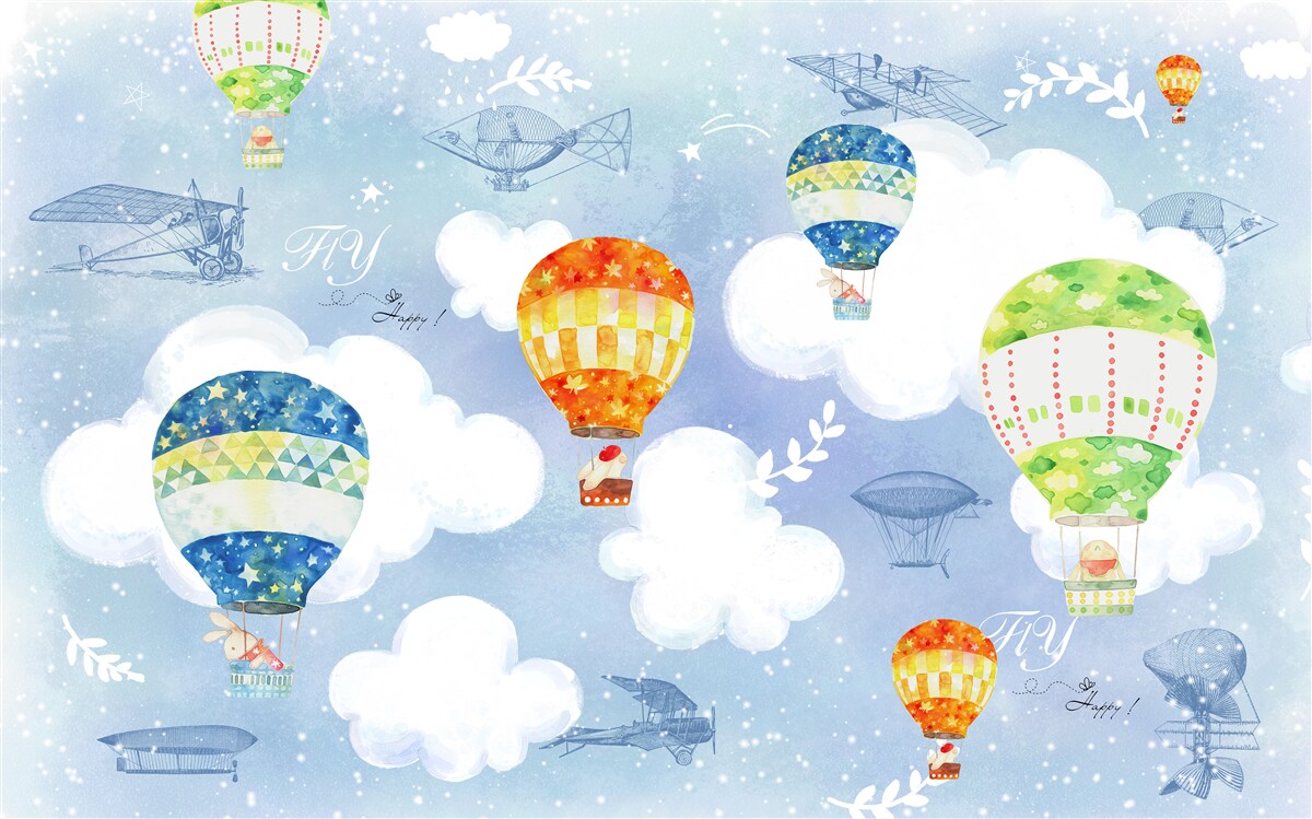 Fotobehang gekleurde ballonnen