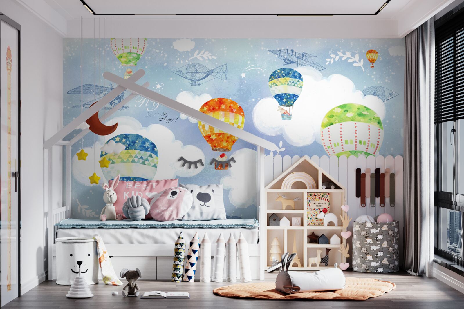 Fotobehang gekleurde ballonnen