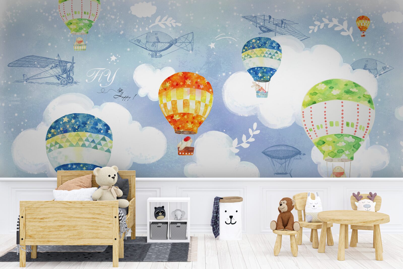 Fotobehang gekleurde ballonnen