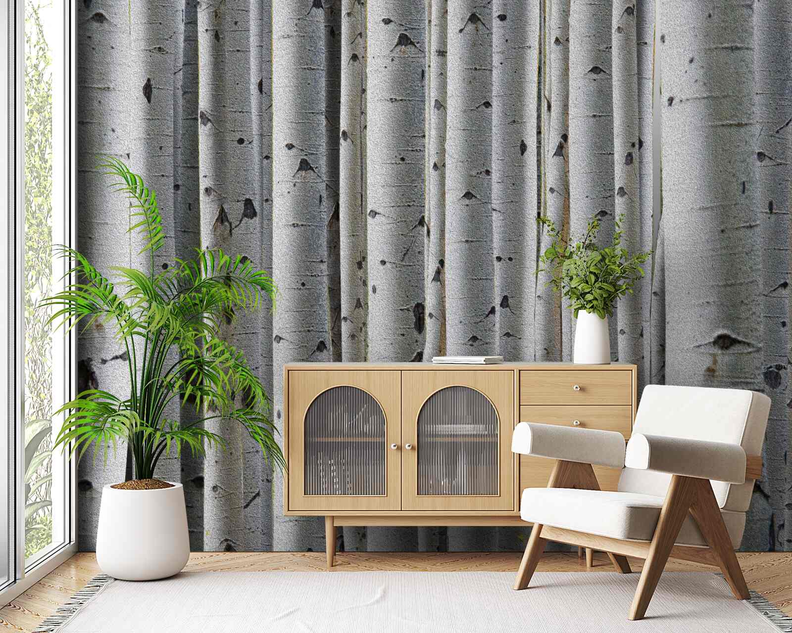 Fotobehang berkenbos