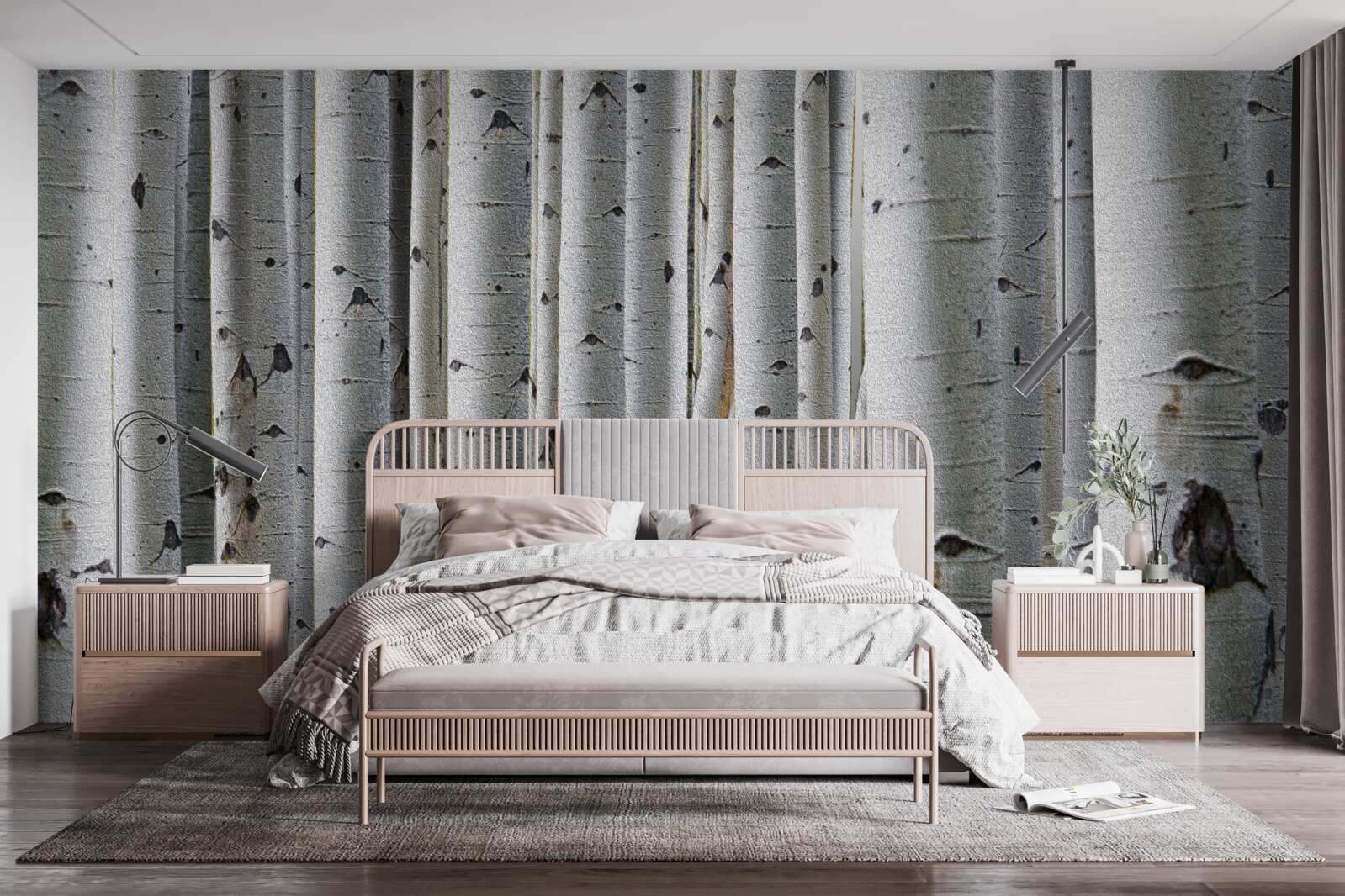 Fotobehang berkenbos