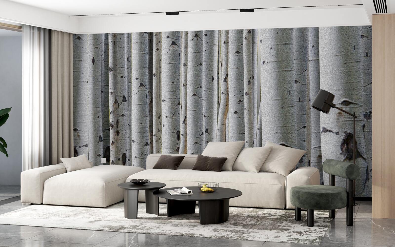 Fotobehang berkenbos