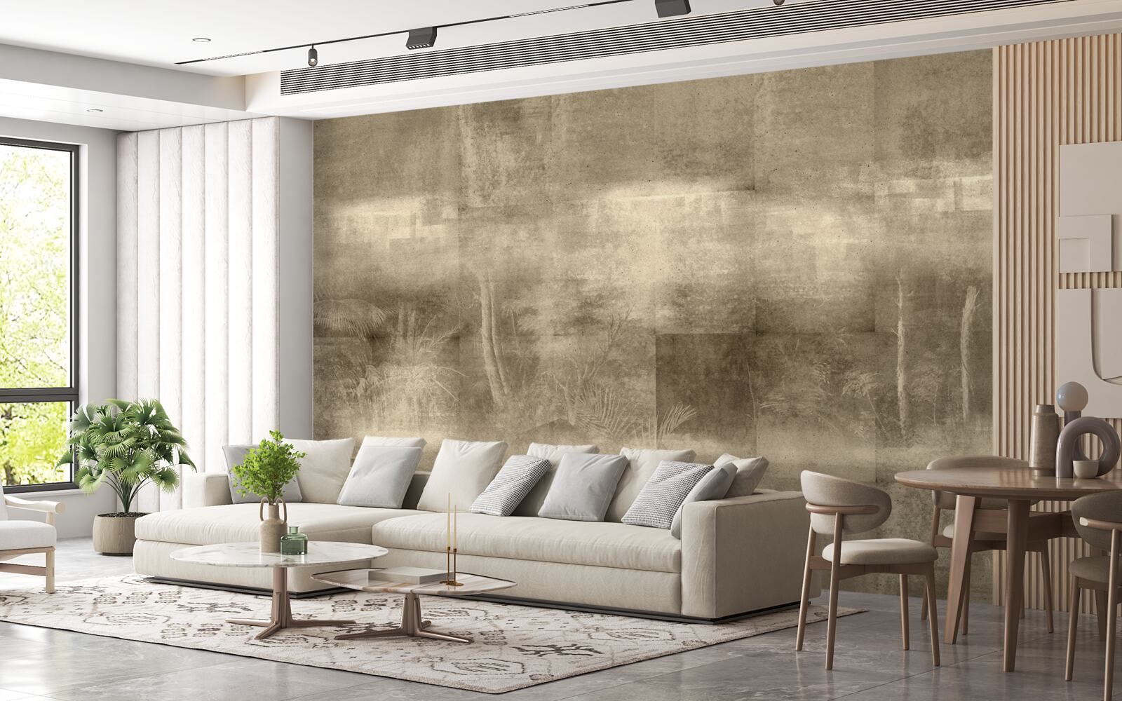 Fotobehang Sepia-getinte regen bij nacht