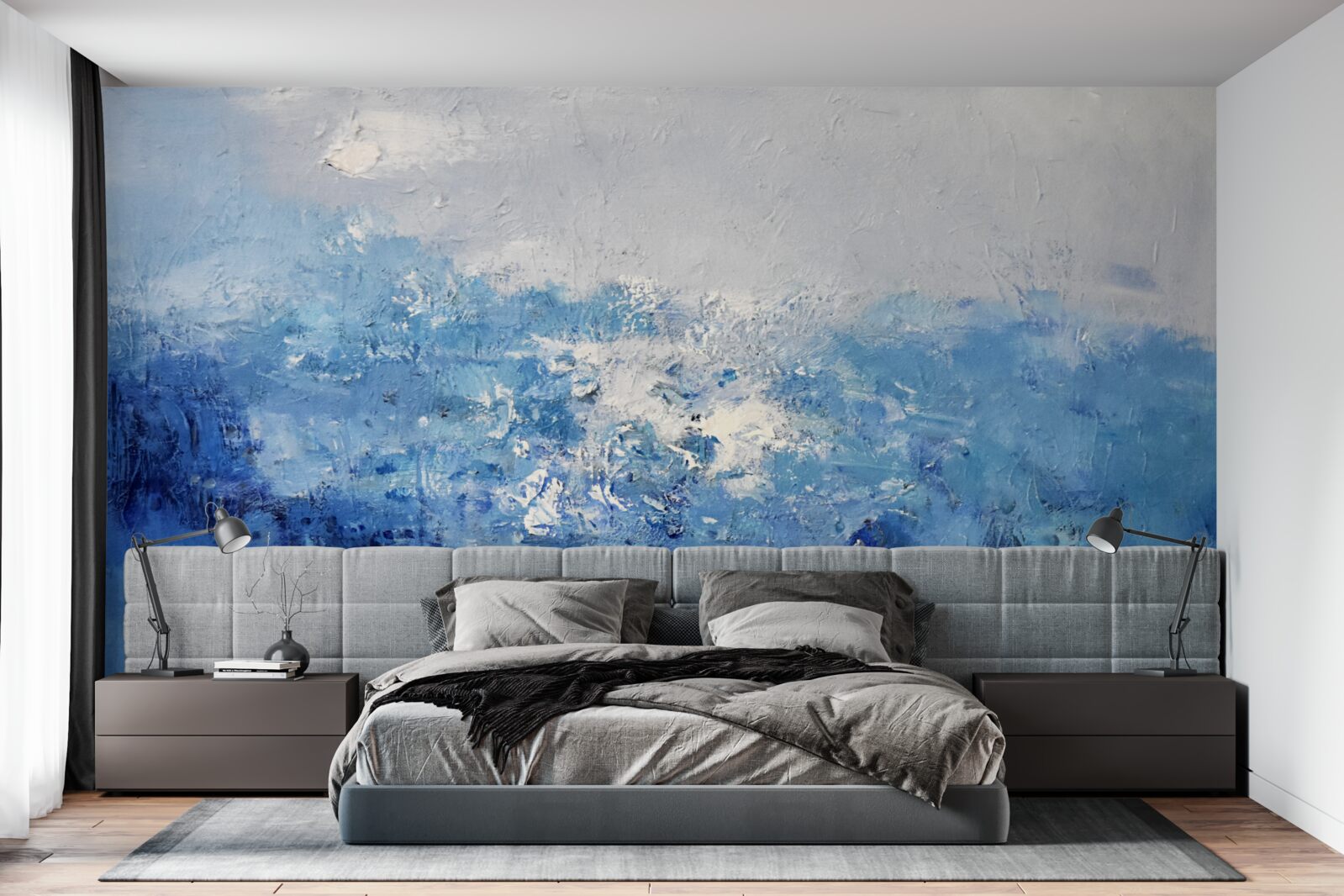 Fotobehang nachtelijke regen in het bos