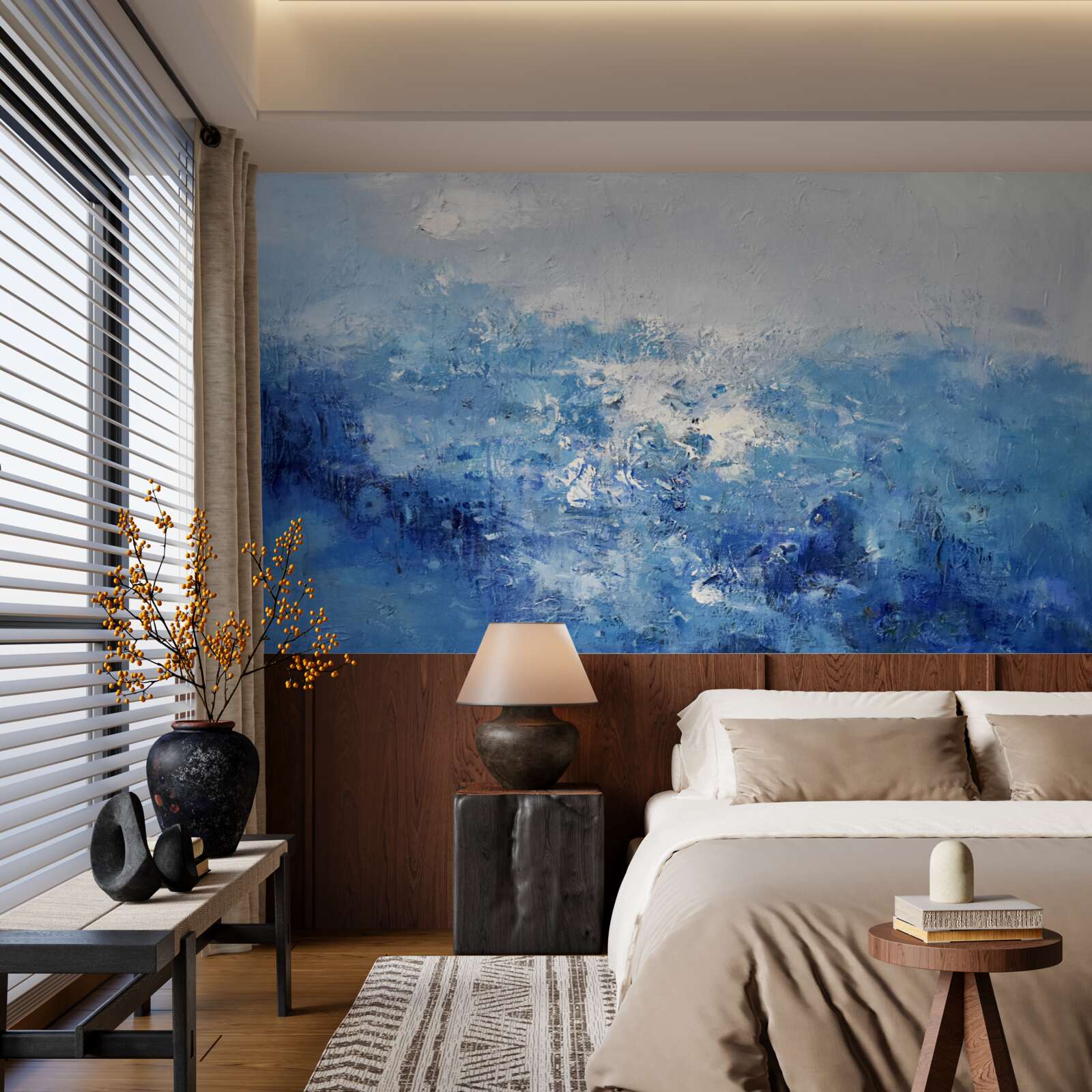 Fotobehang nachtelijke regen in het bos