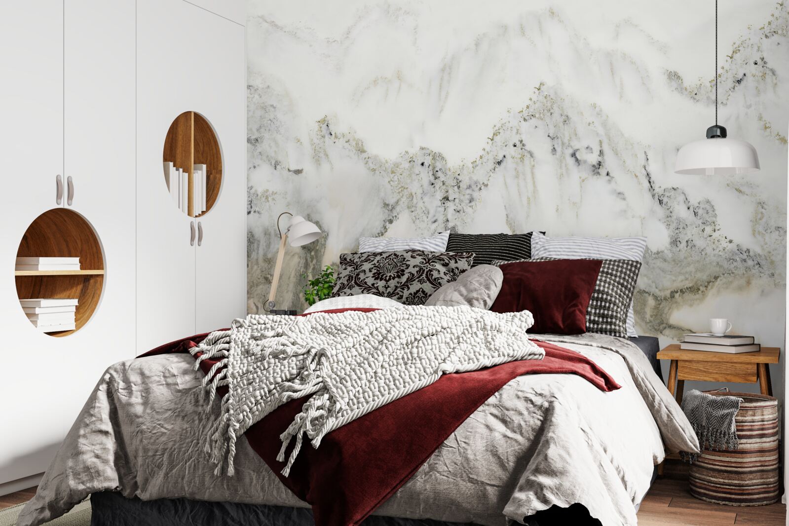 Fotobehang regenval in de Japanse tuin