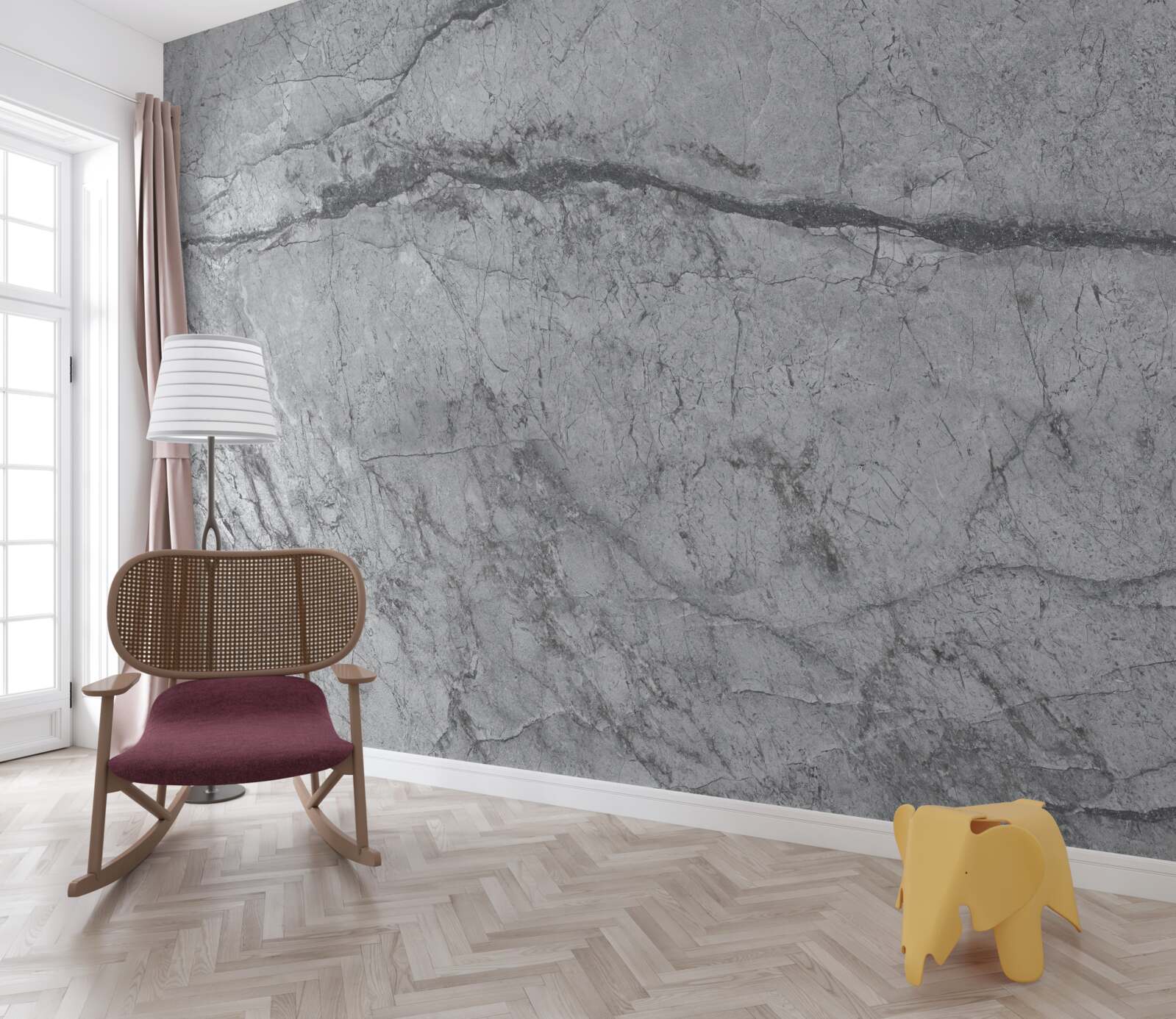 Fotobehang grijs marmer