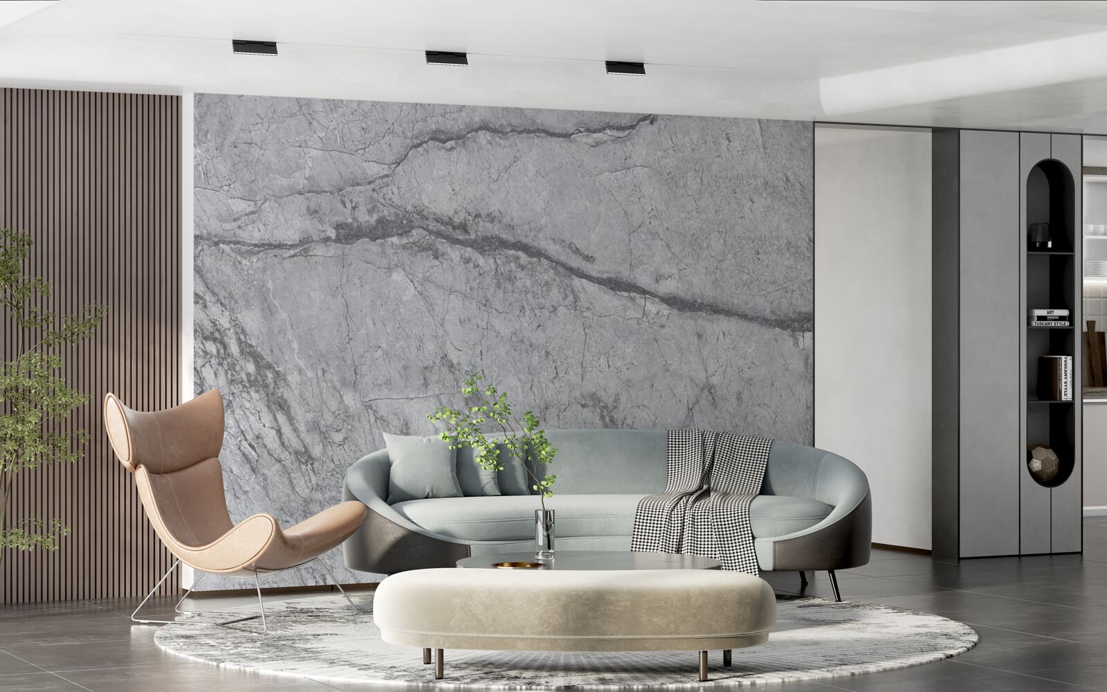 Fotobehang grijs marmer