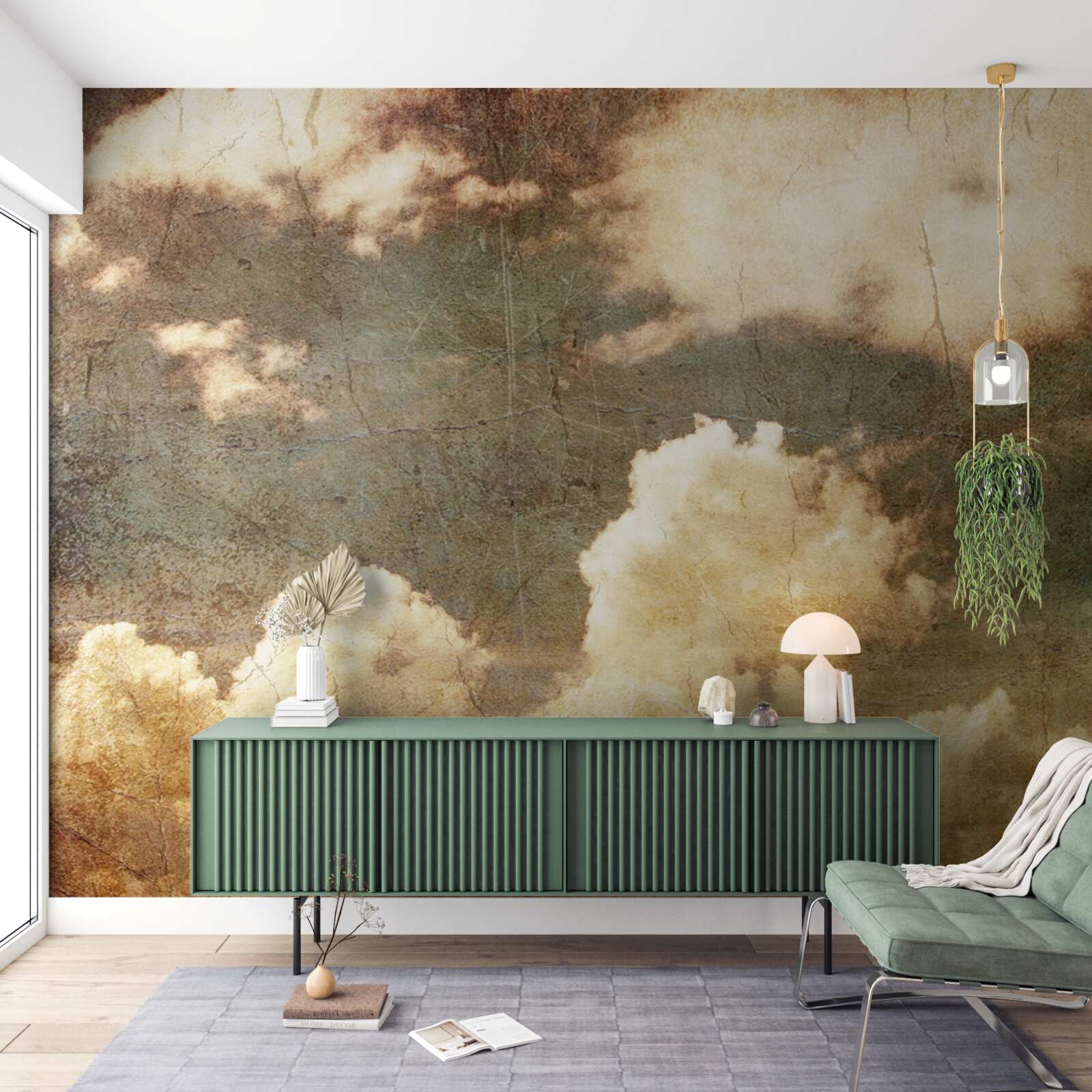 Fotobehang wolken vol herfstregen