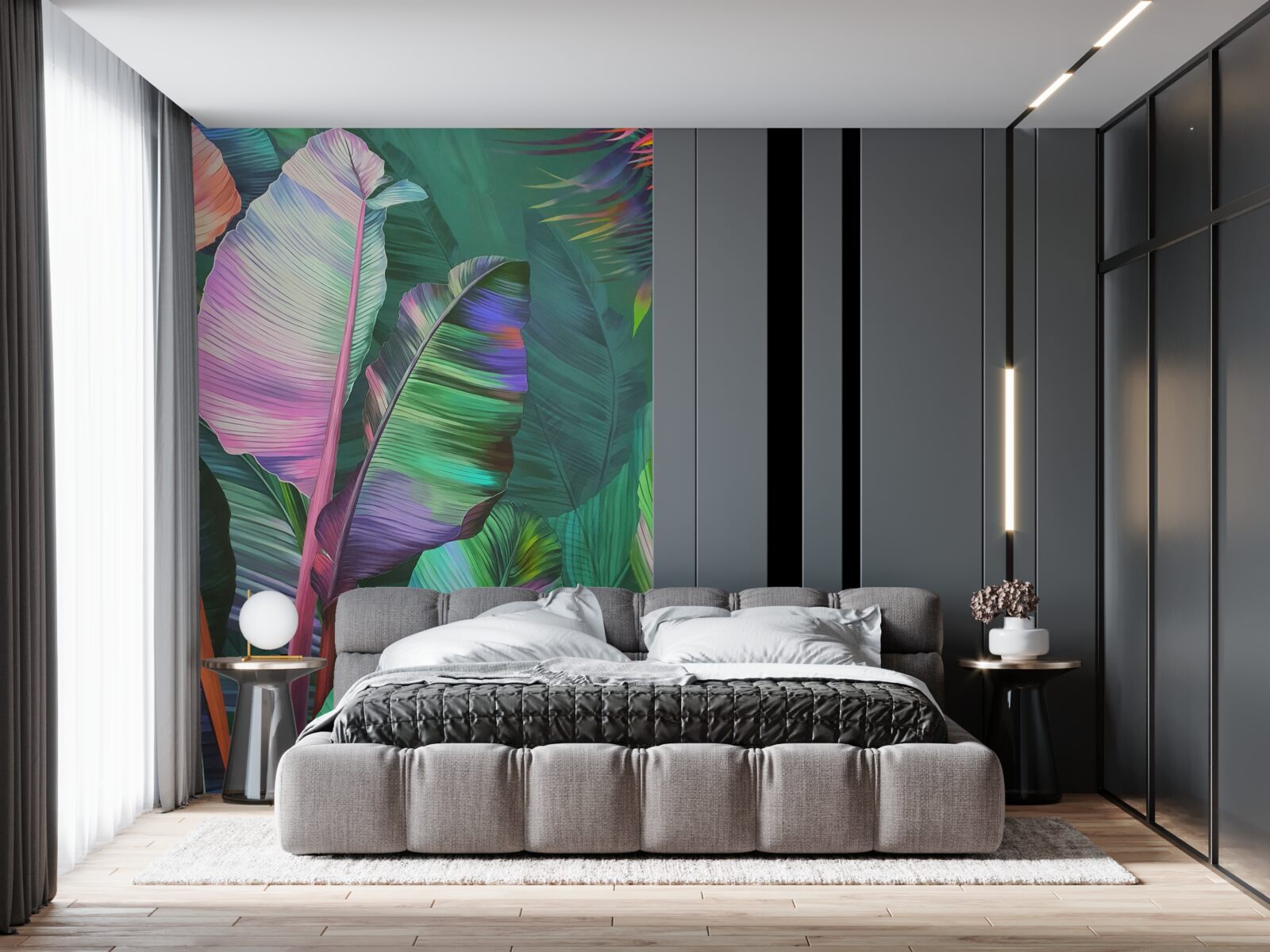 Fotobehang grote rijke bladeren