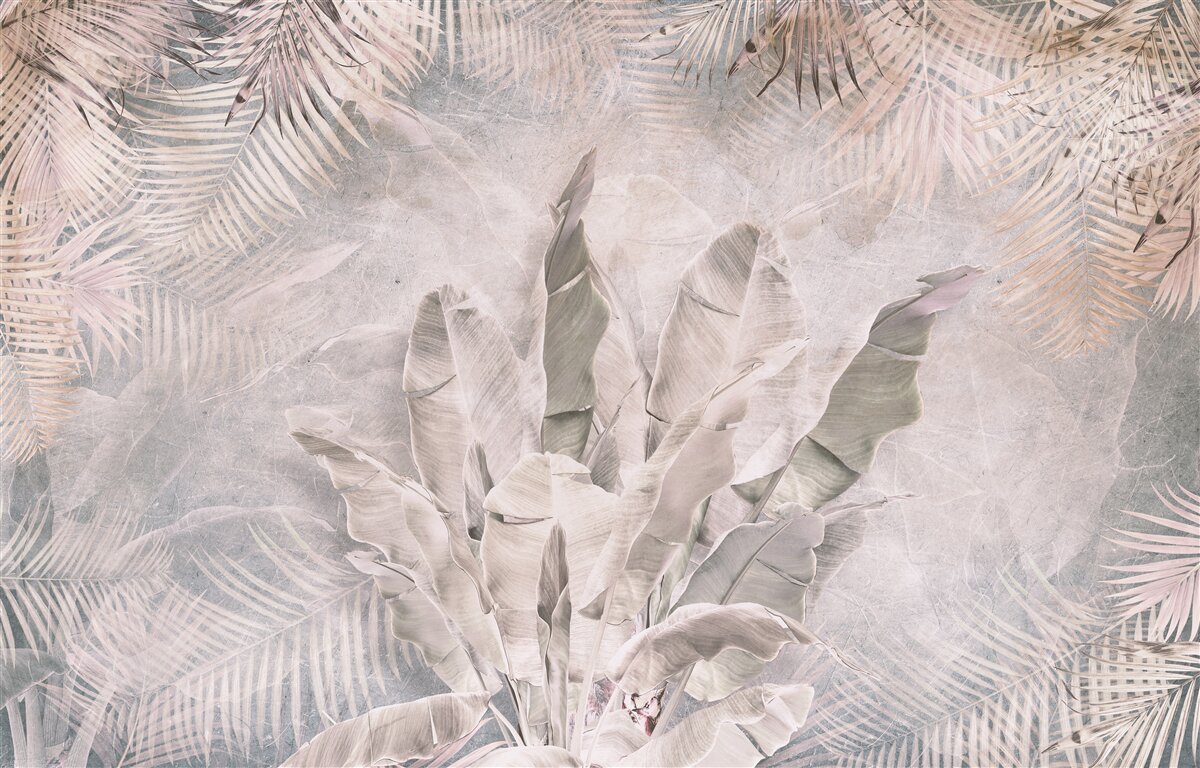 Fotobehang tropisch gebladerte compositie