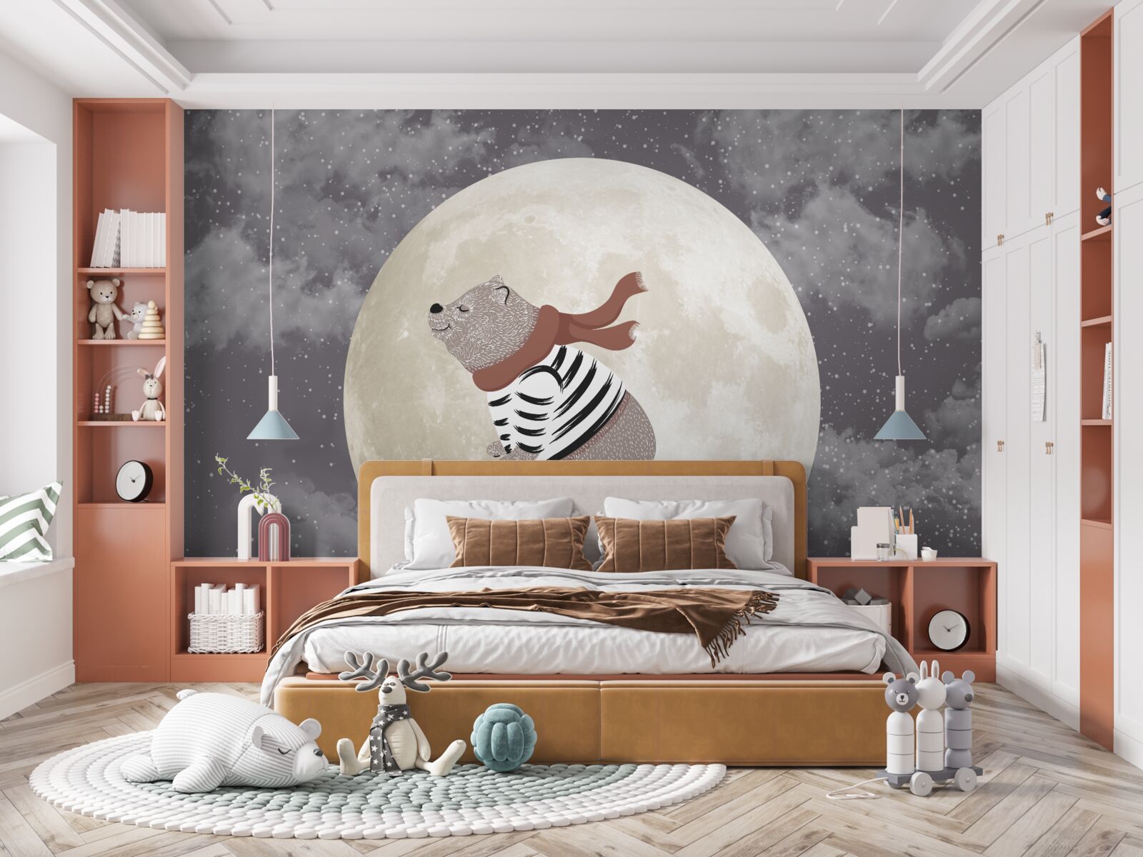 Fotobehang circuspanda op een fiets