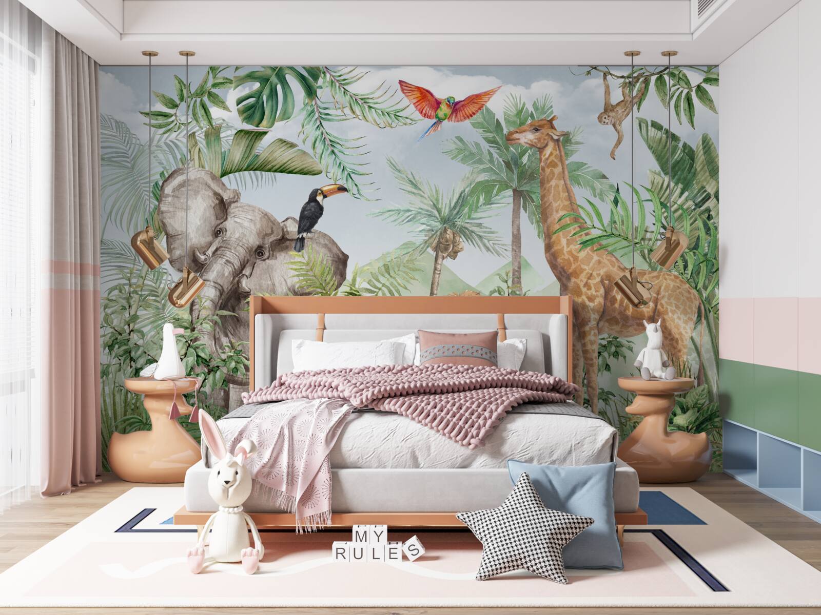 Fotobehang schattige exotische dieren