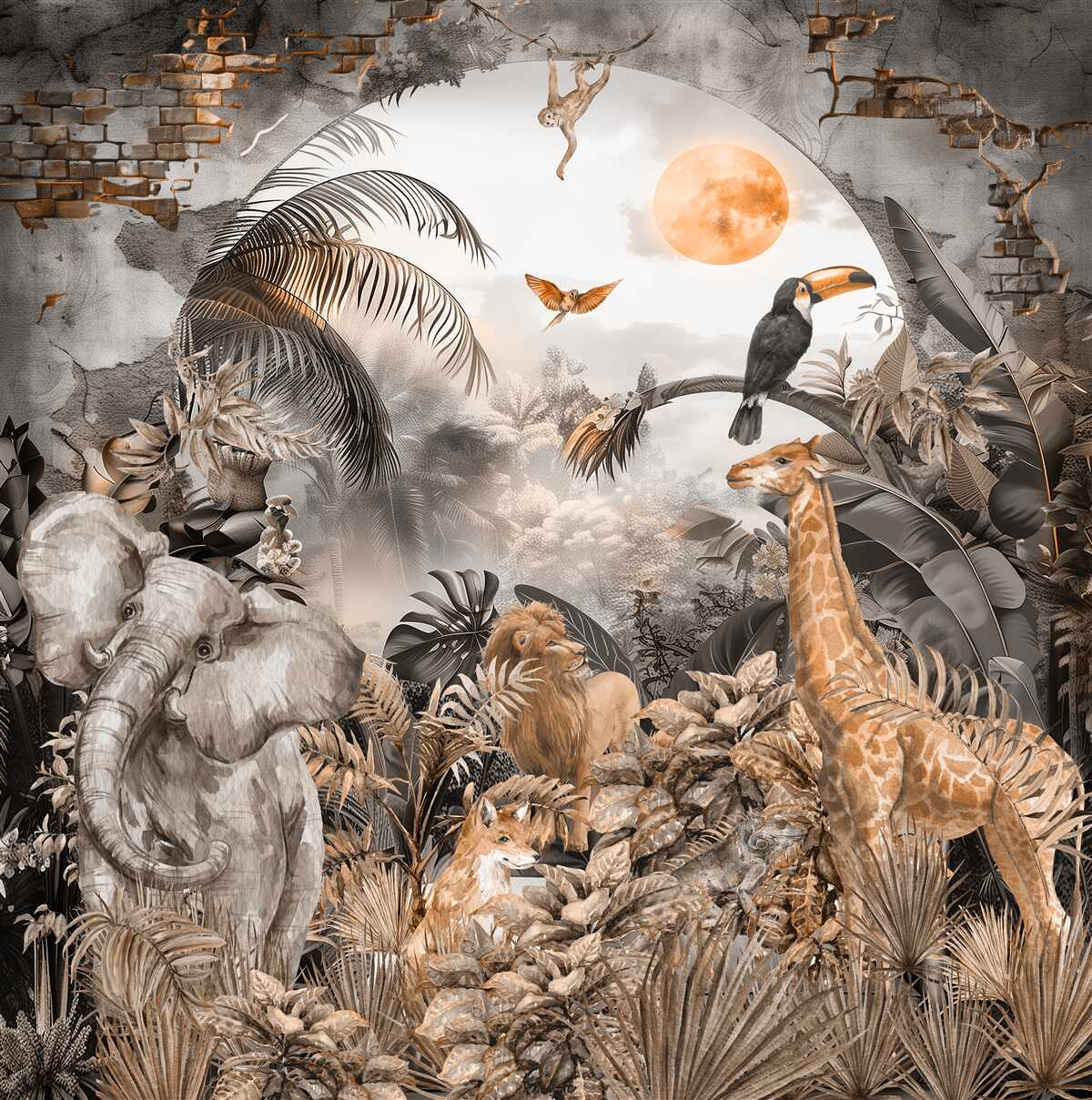 Fotobehang bewoners van de tropen