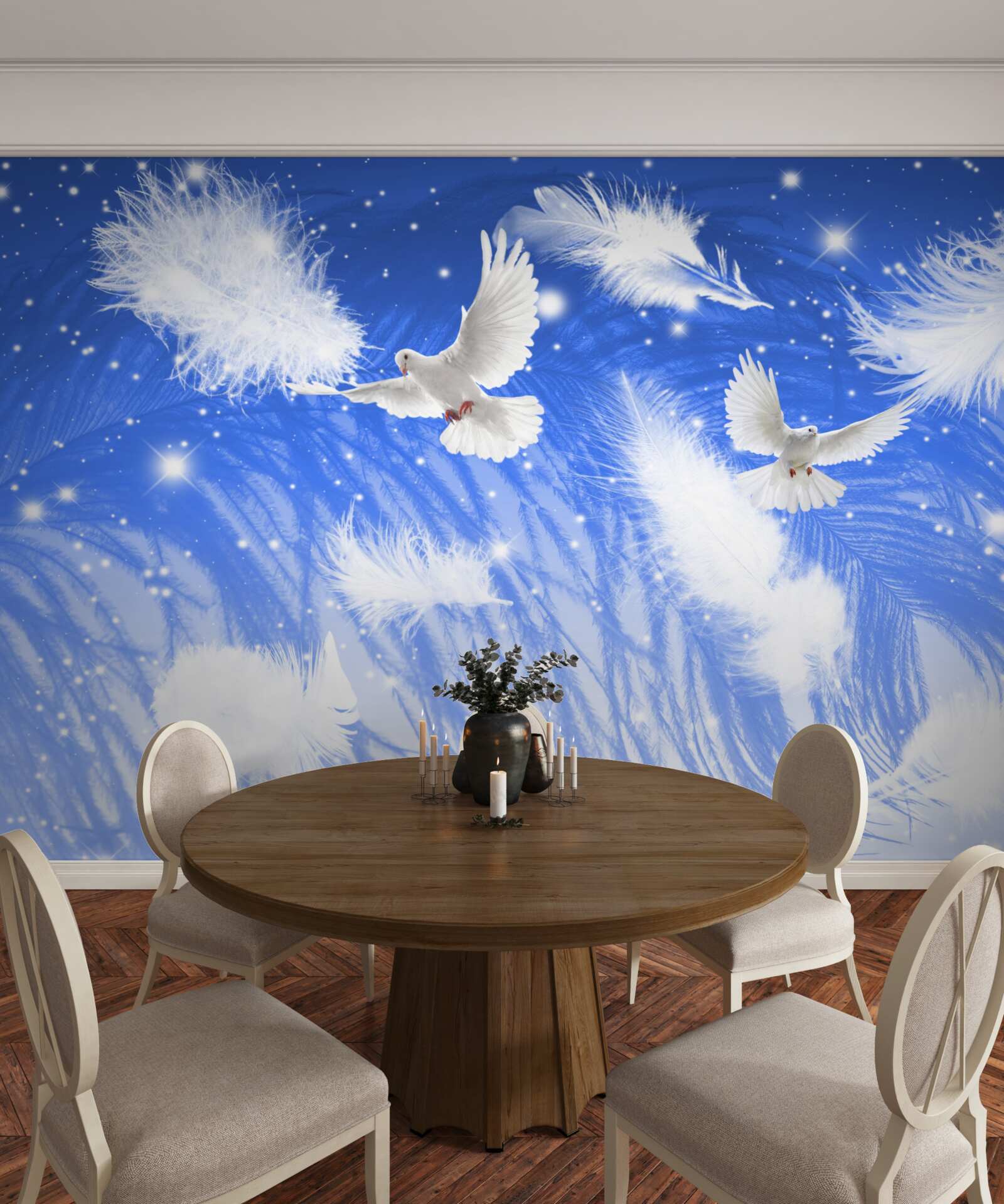 Fotobehang bewegend door de atmosfeer van heldere vogels en hun verenkleed