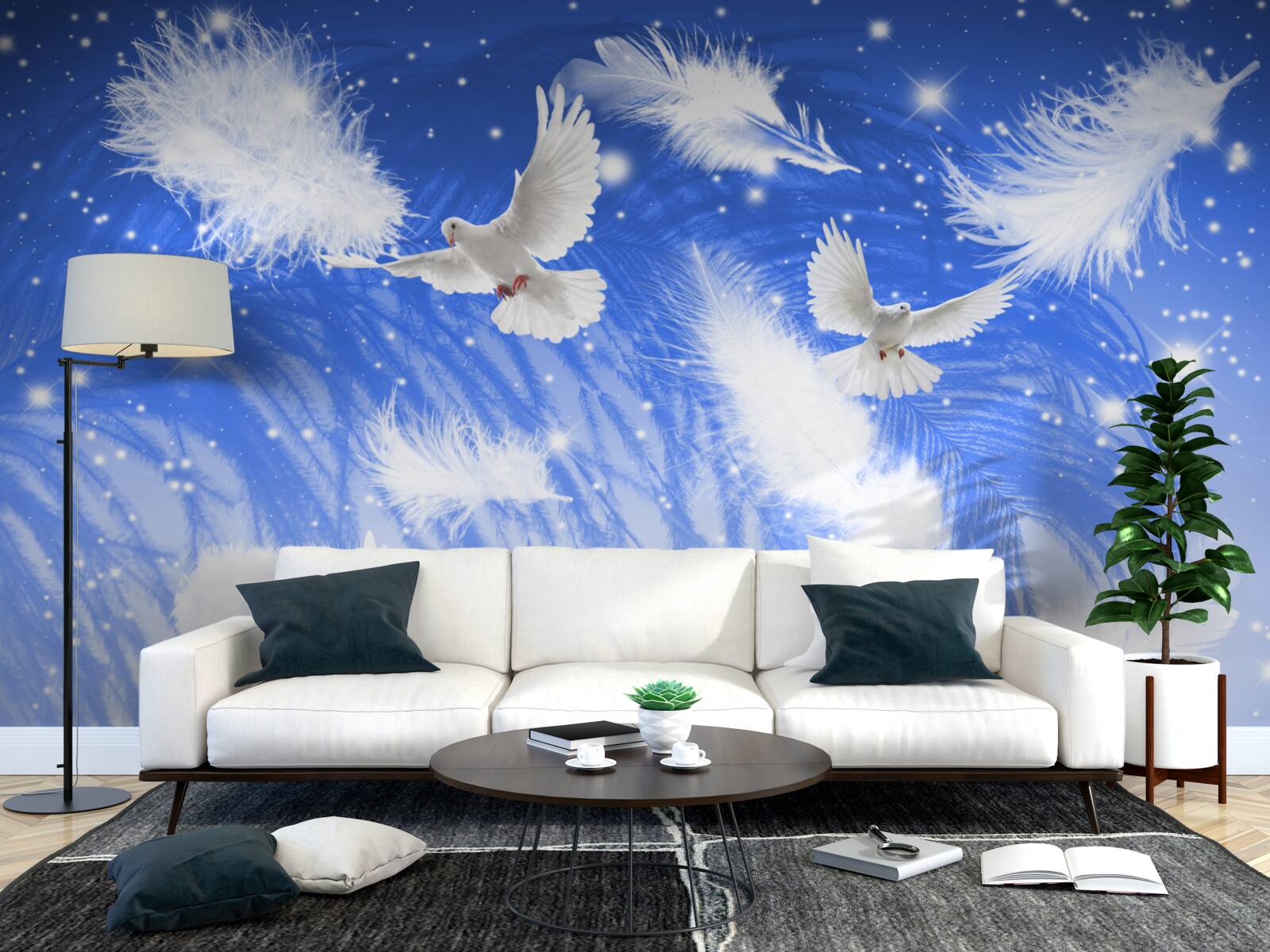 Fotobehang bewegend door de atmosfeer van heldere vogels en hun verenkleed