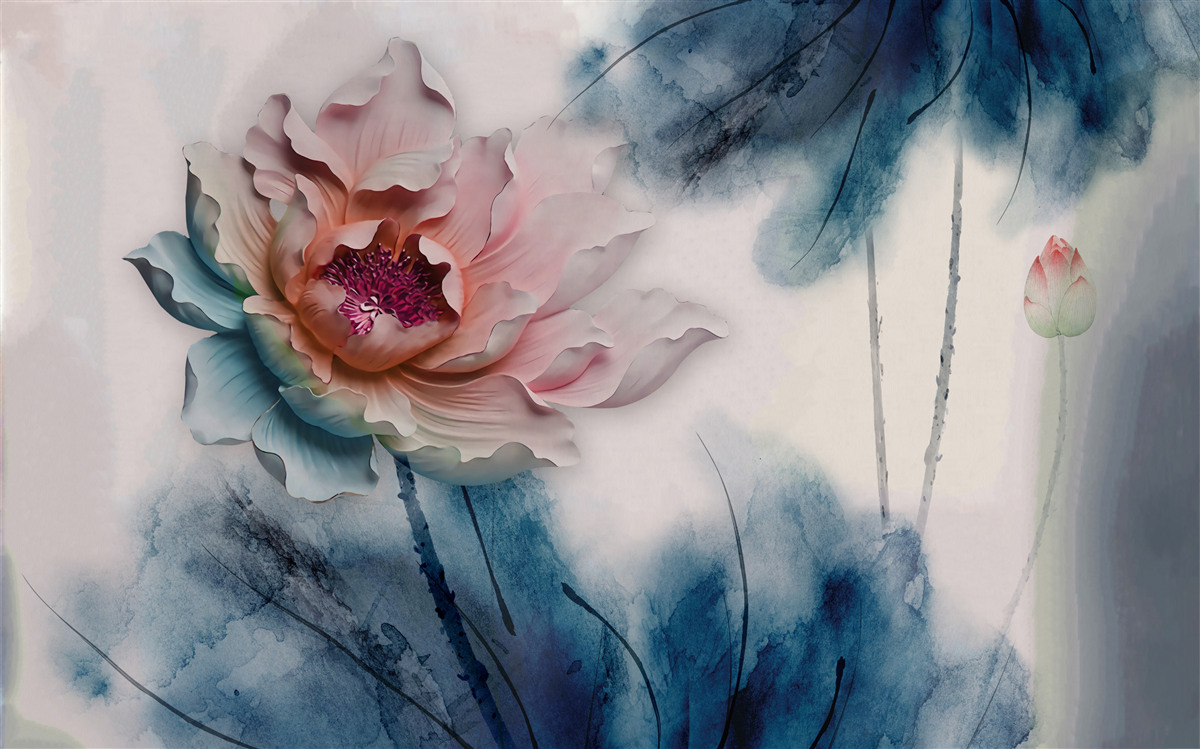 Fotobehang bouwt zich op tijdens periodes van hevige regenval