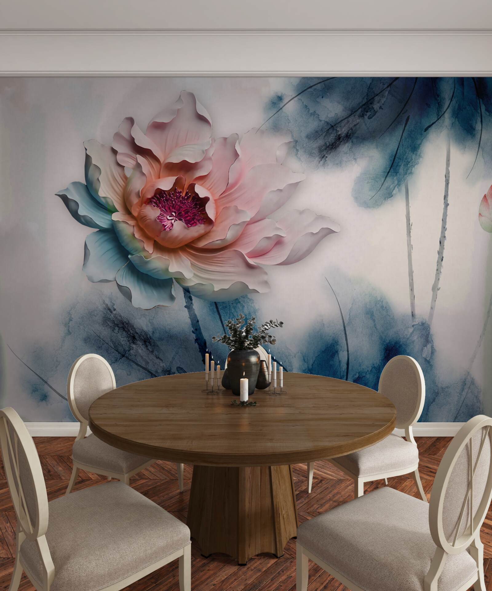 Fotobehang bouwt zich op tijdens periodes van hevige regenval