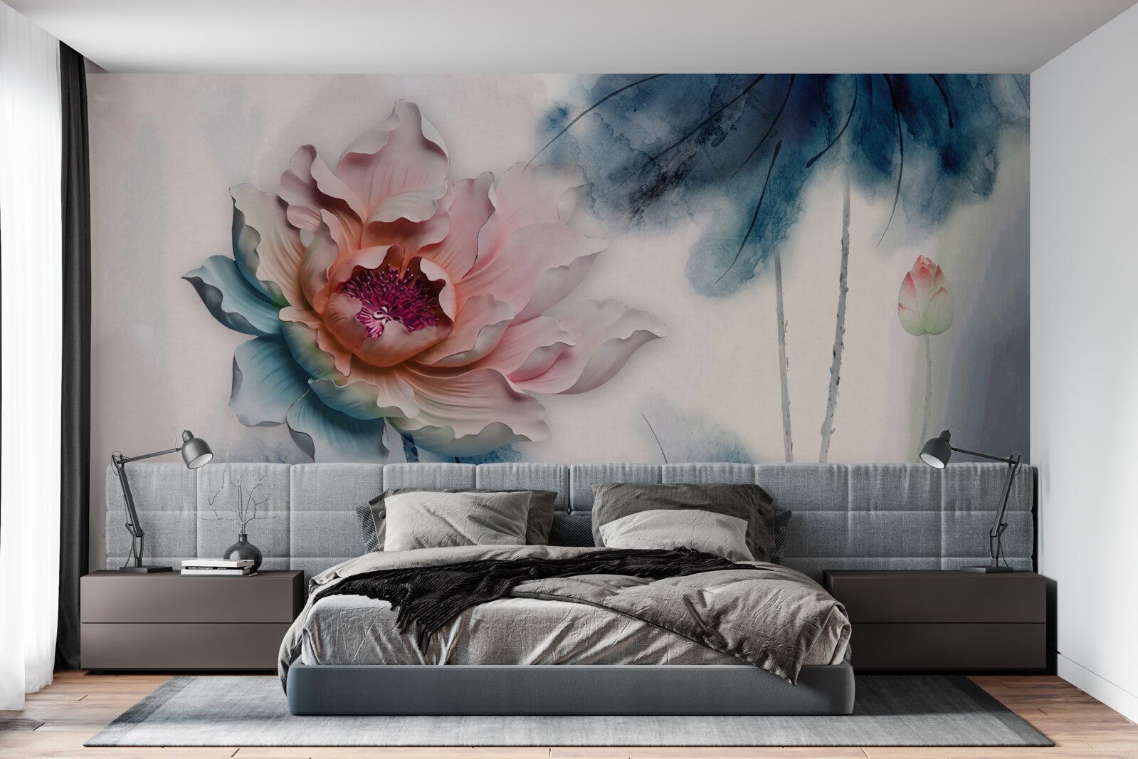 Fotobehang bouwt zich op tijdens periodes van hevige regenval