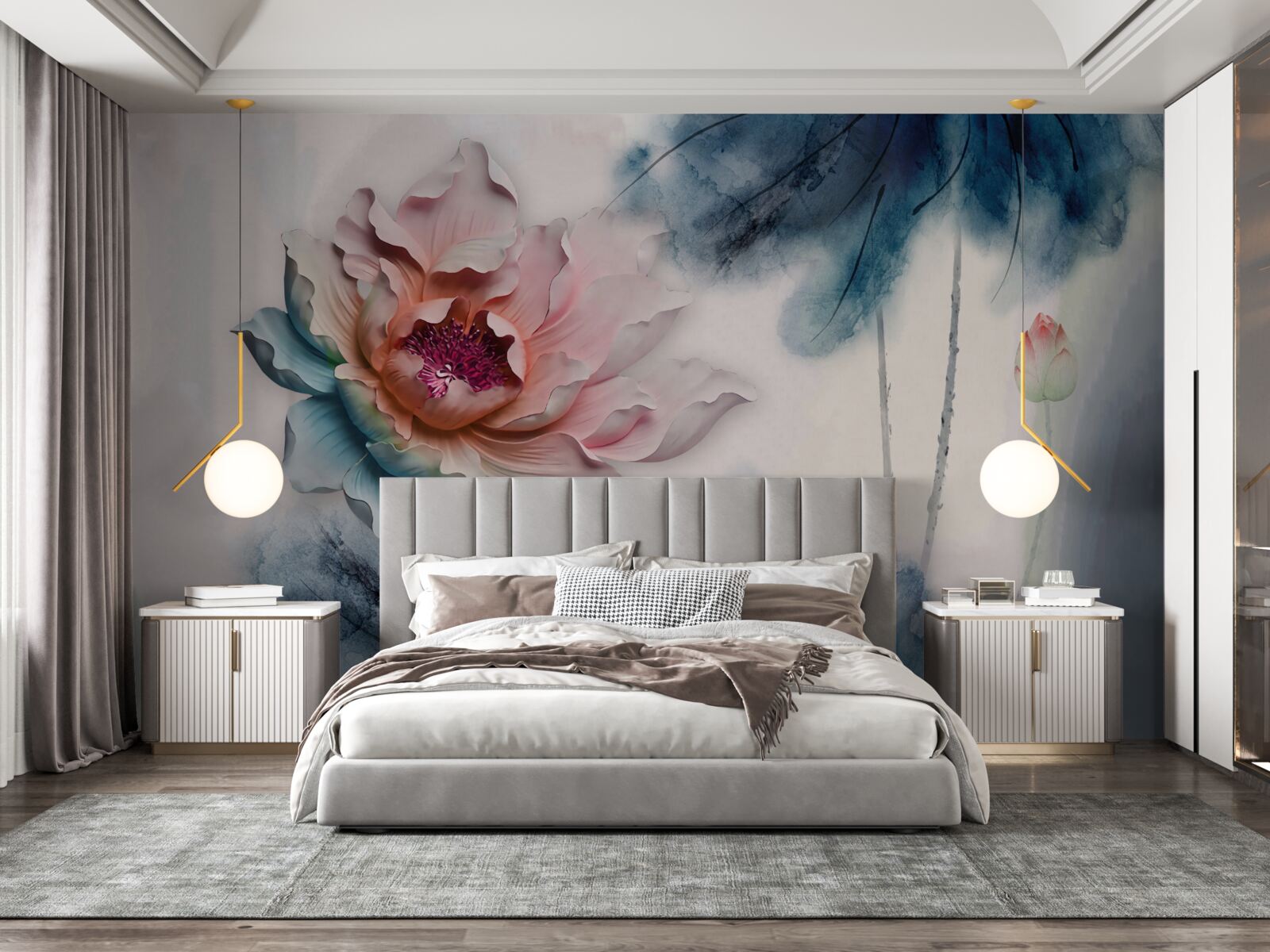 Fotobehang bouwt zich op tijdens periodes van hevige regenval