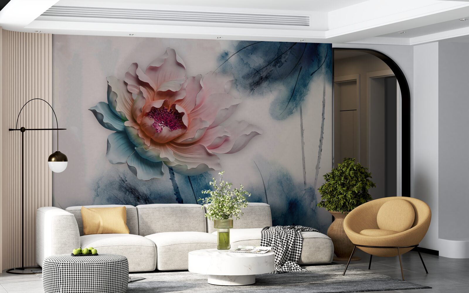 Fotobehang bouwt zich op tijdens periodes van hevige regenval