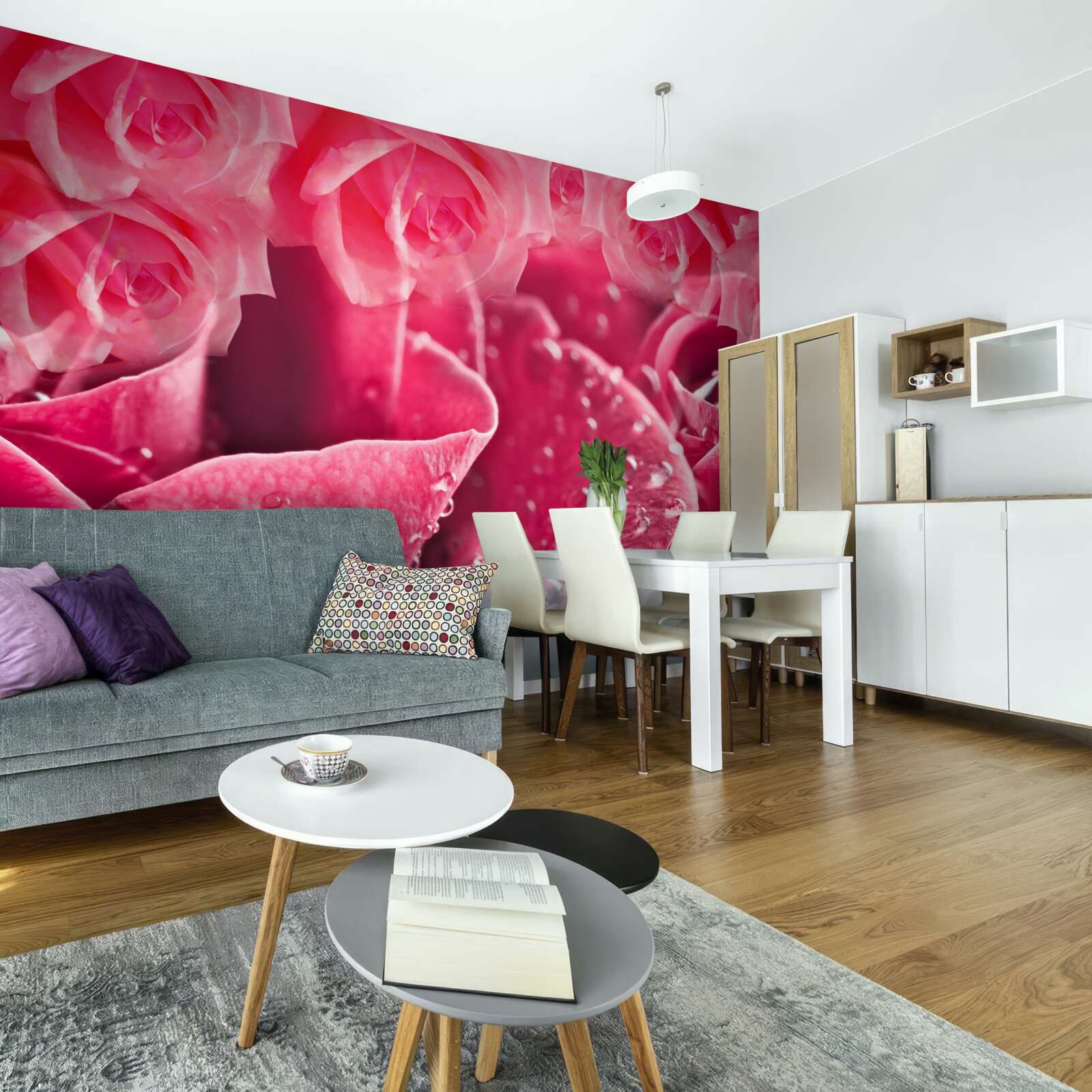 Fotobehang dauwdruppels op een roos