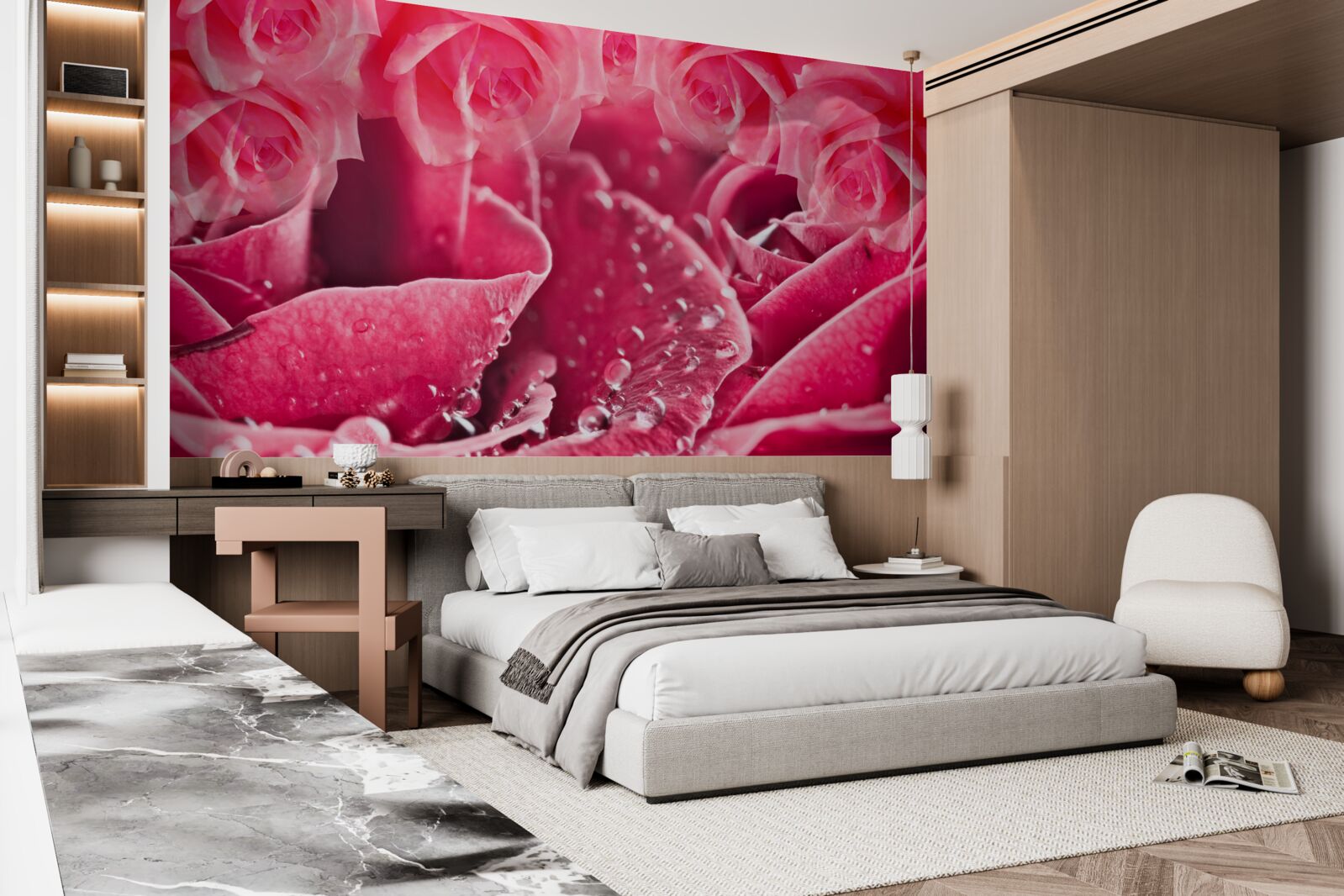 Fotobehang dauwdruppels op een roos