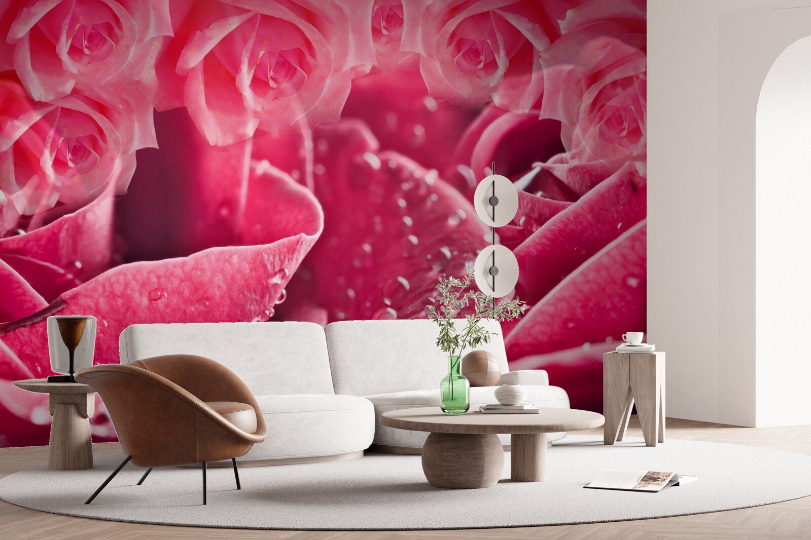 Fotobehang dauwdruppels op een roos